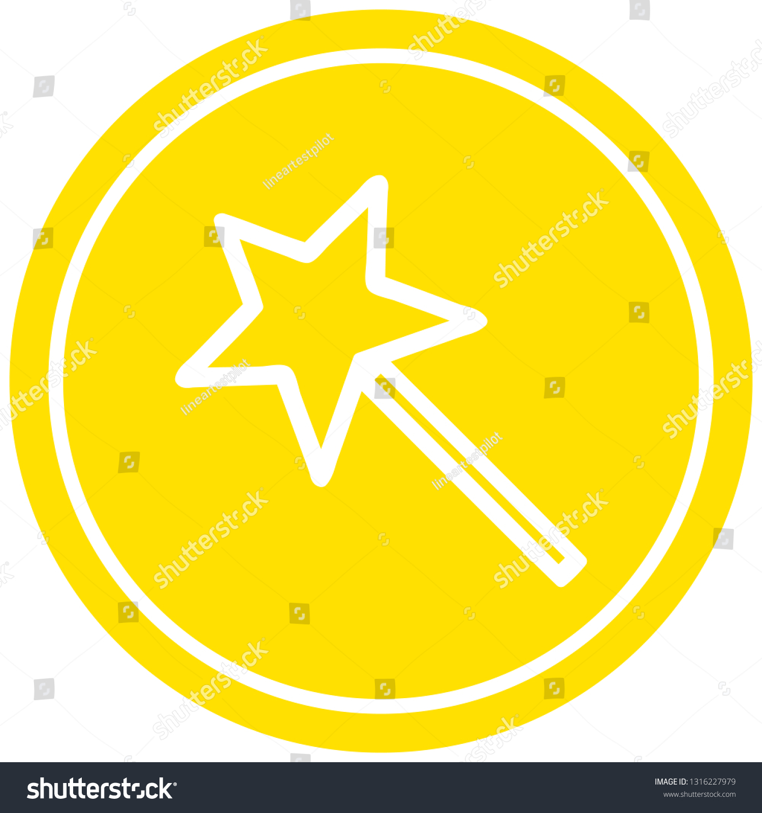 magic wand circular icon symbol #1316227979