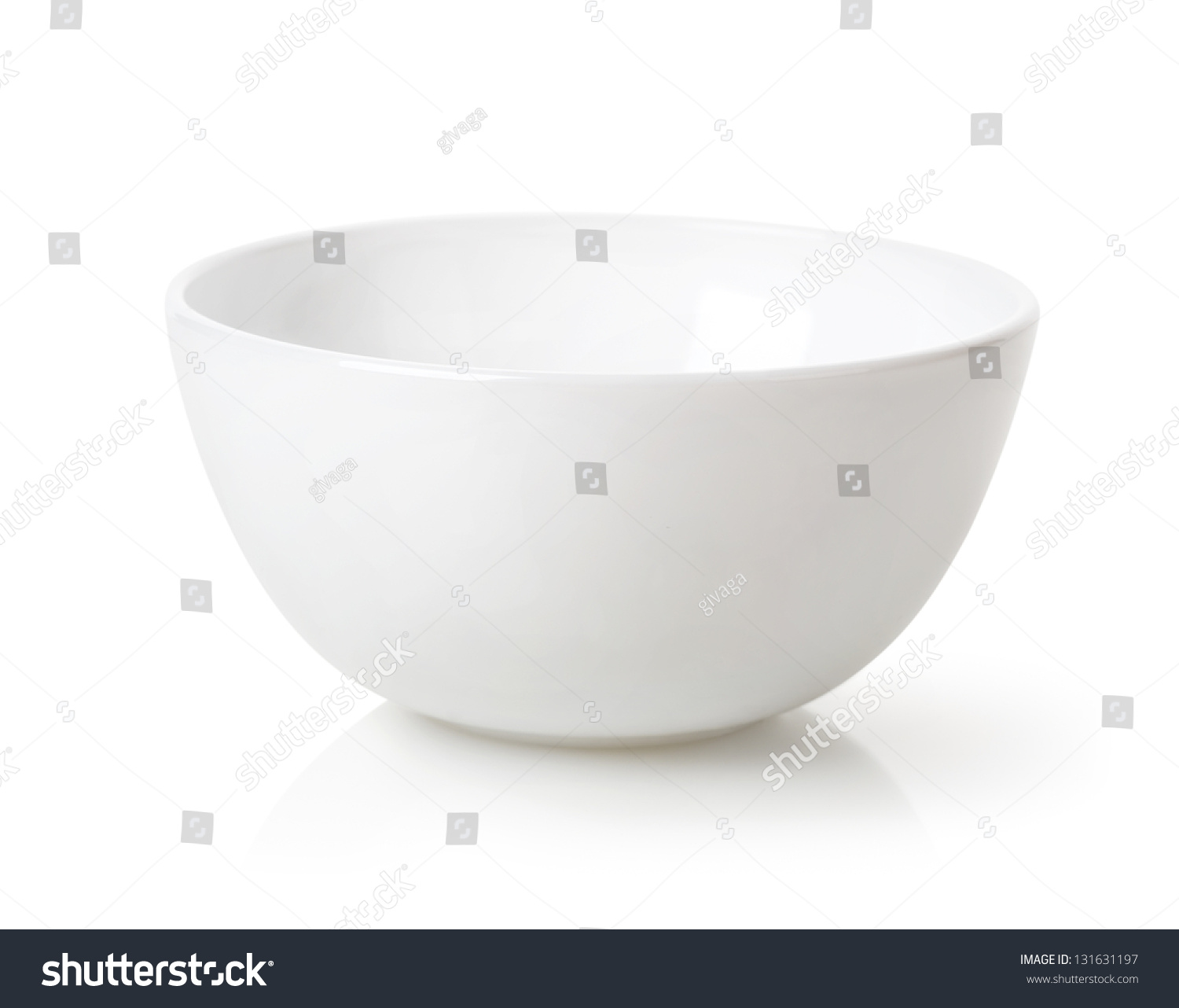 Empty white bowl isolated on white background #131631197