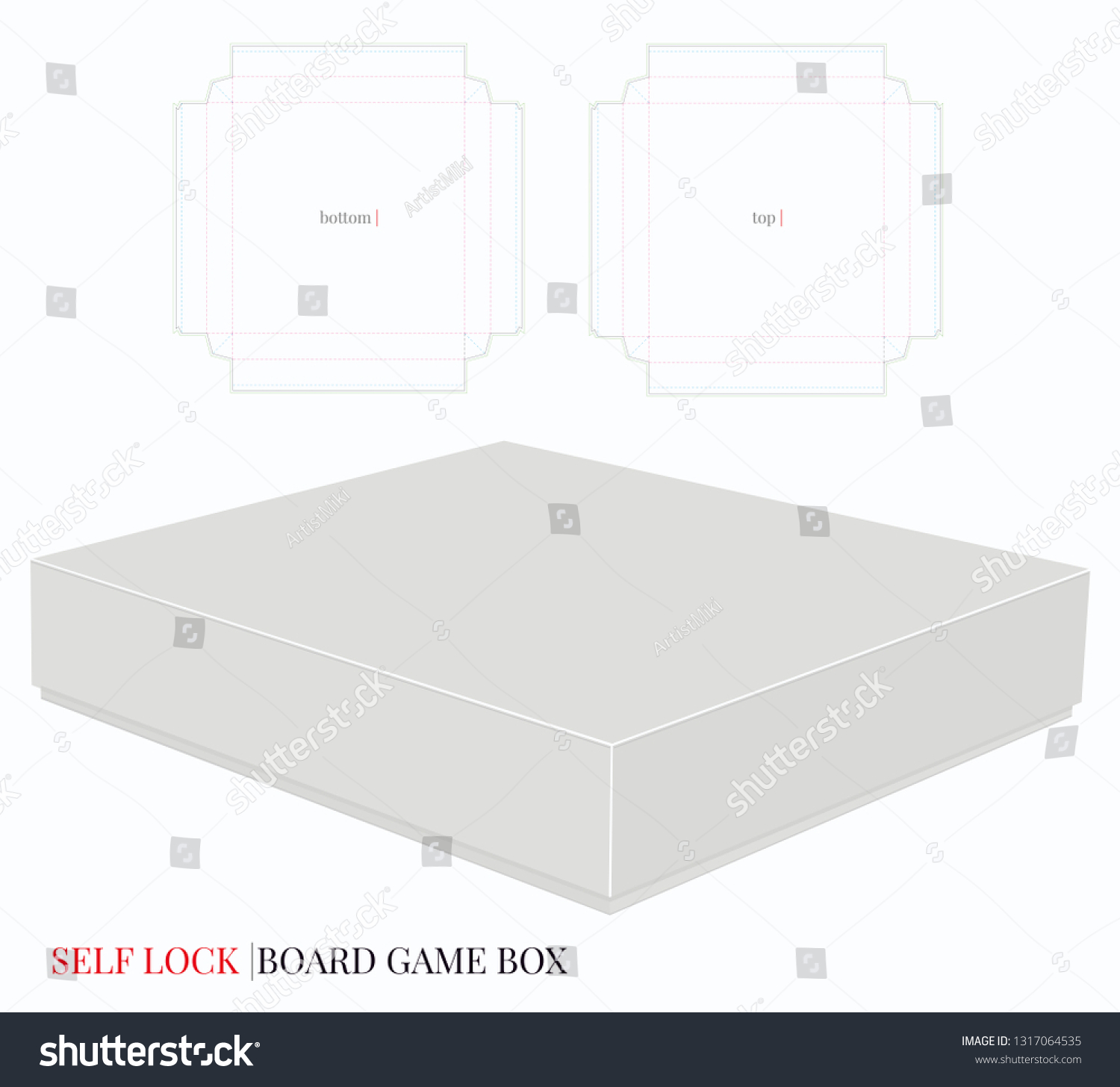 Board Game Box Template. Vector with die cut - Royalty Free Stock ...