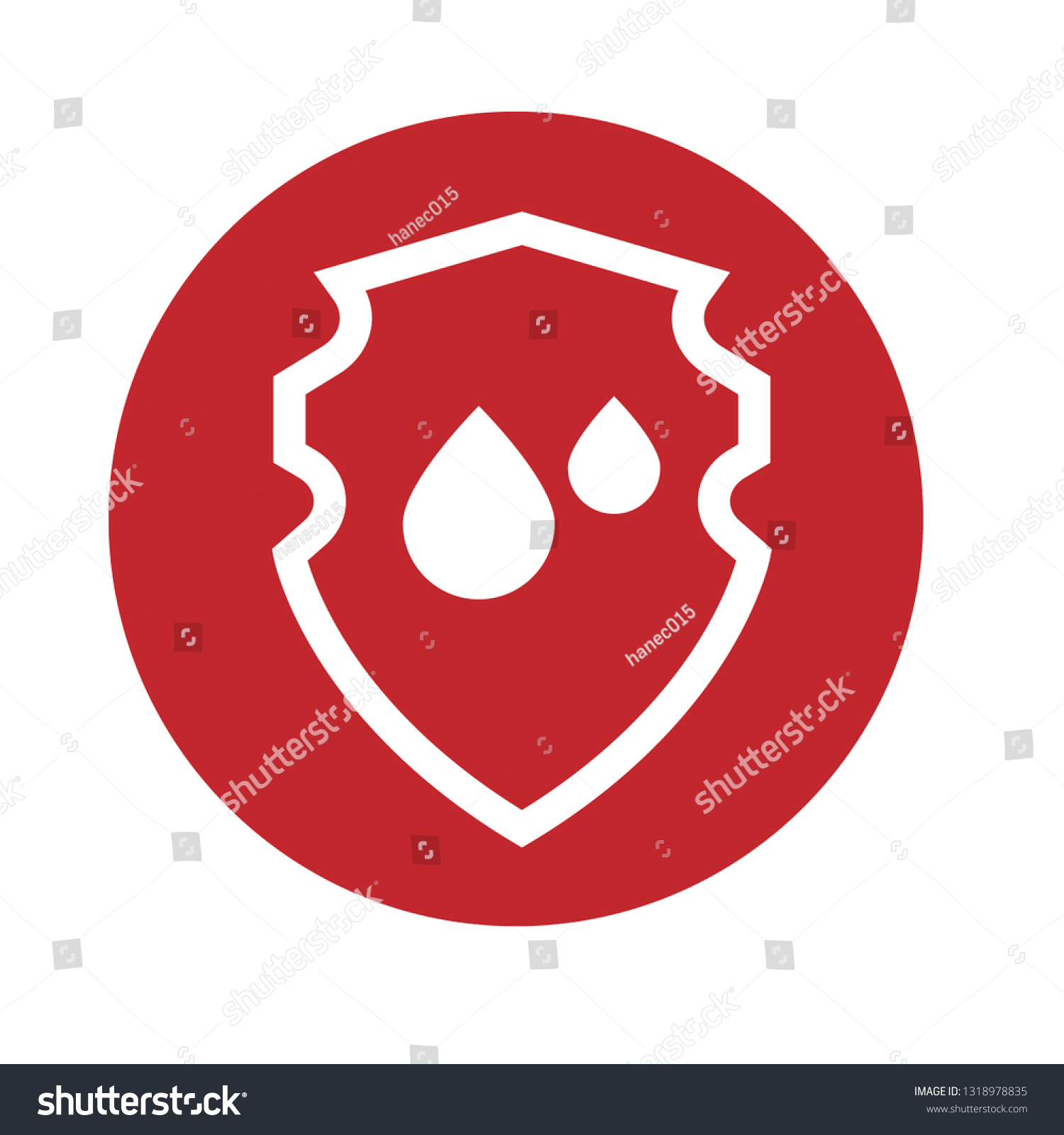 waterproof vector icon.drop and coat of arms symbol. Can be used as icon for security, protected graphic object. transparent object #1318978835