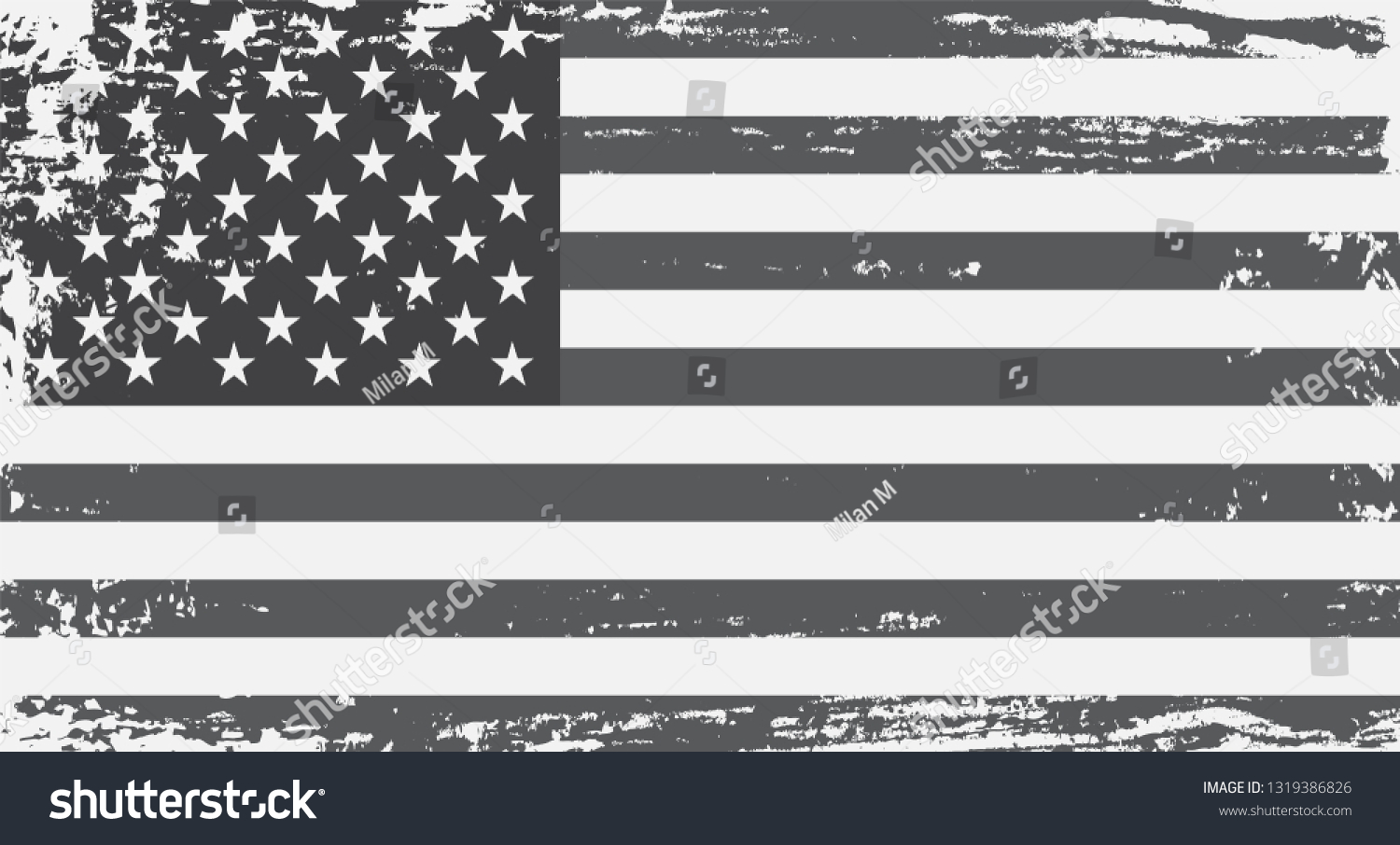 Grunge American flag.  #1319386826