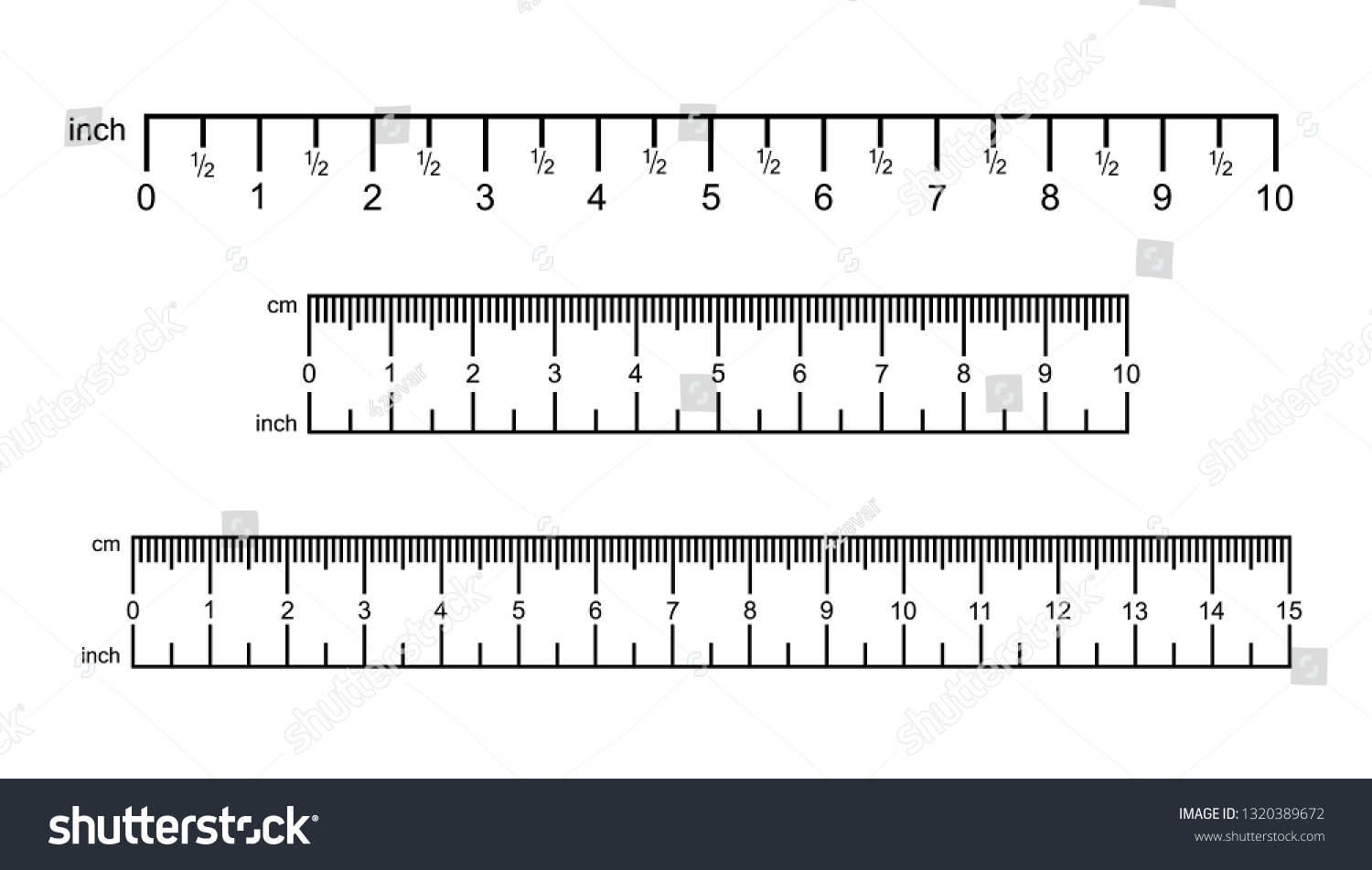 Inch and metric rulers. Precision measurement - Royalty Free Stock ...