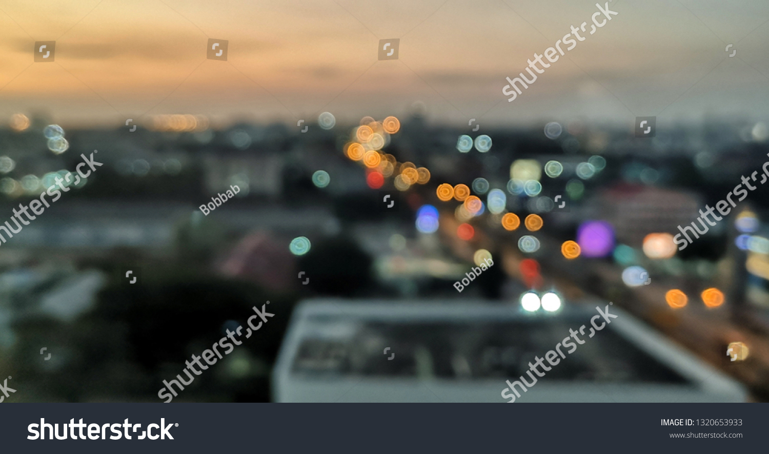sunset moment with bokeh background  #1320653933