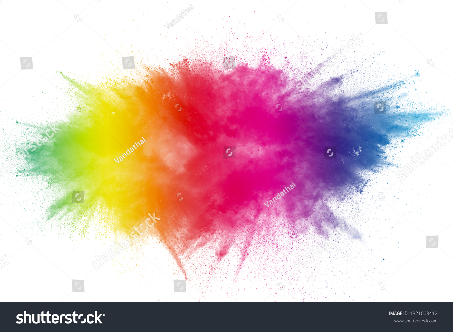 Color Holi Festival. Colourful explosion for Happy Holi powder. Color powder explosion background. #1321003412