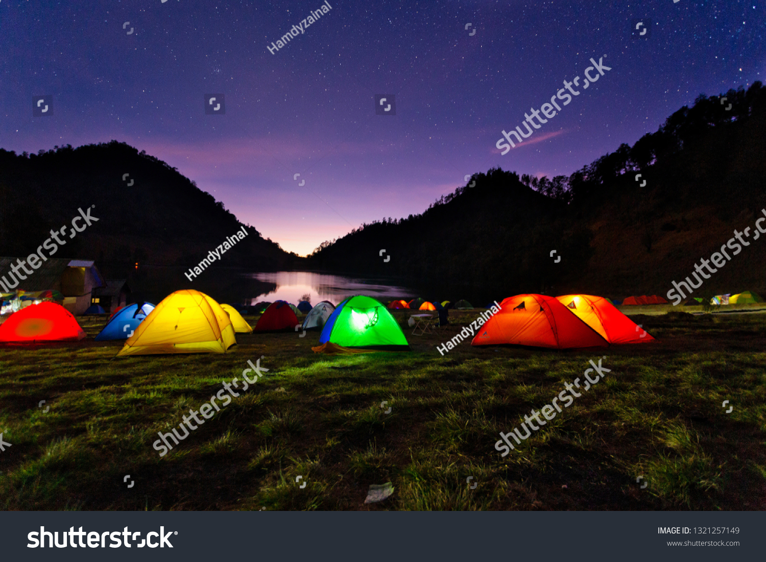 Night View Of Ranu Kumbolo Campsite. one of the familiar names, especially for those who like to ride mountains. Dubbed the paradise of Semeru,  #1321257149