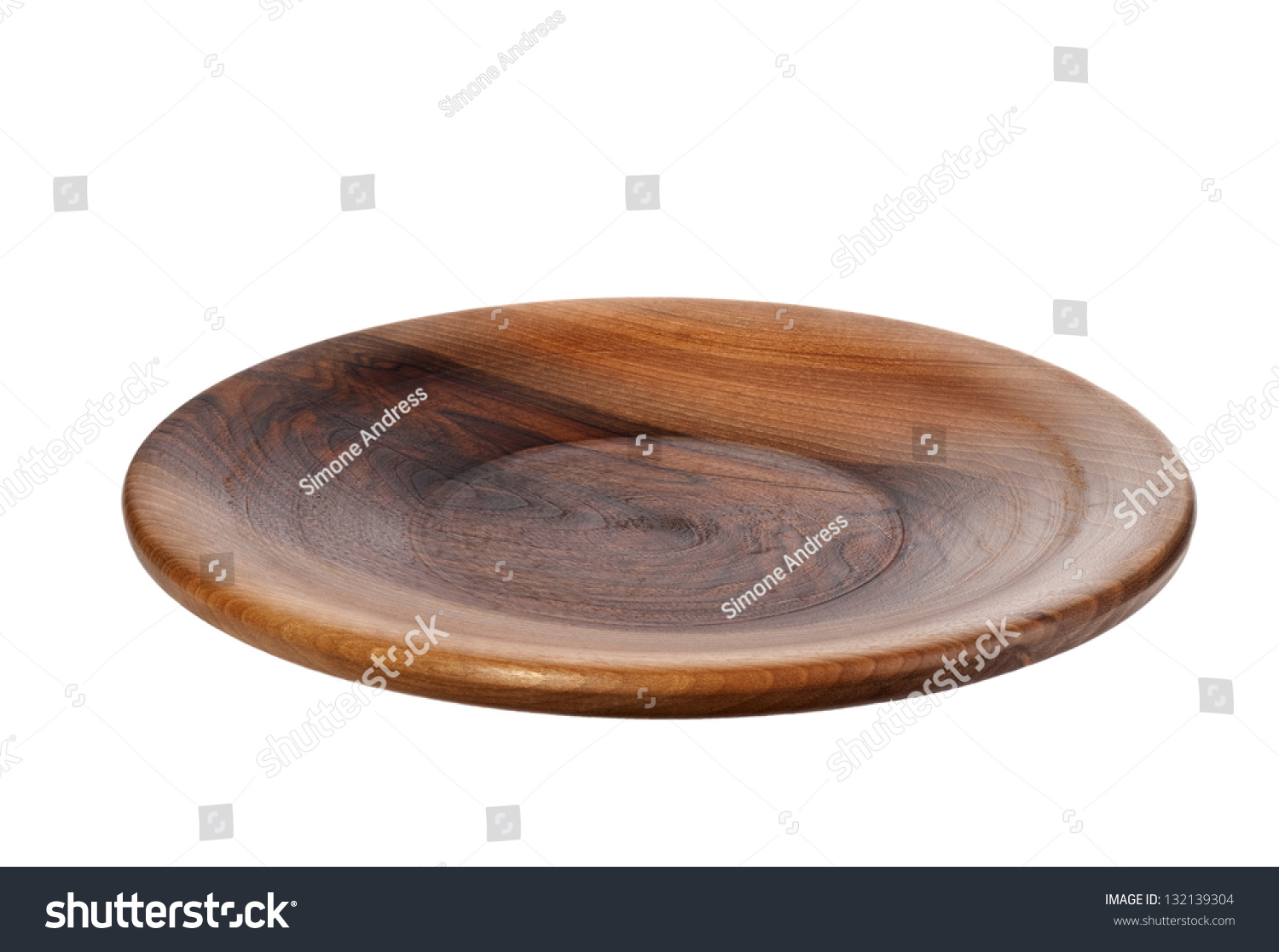 wooden plate over white #132139304