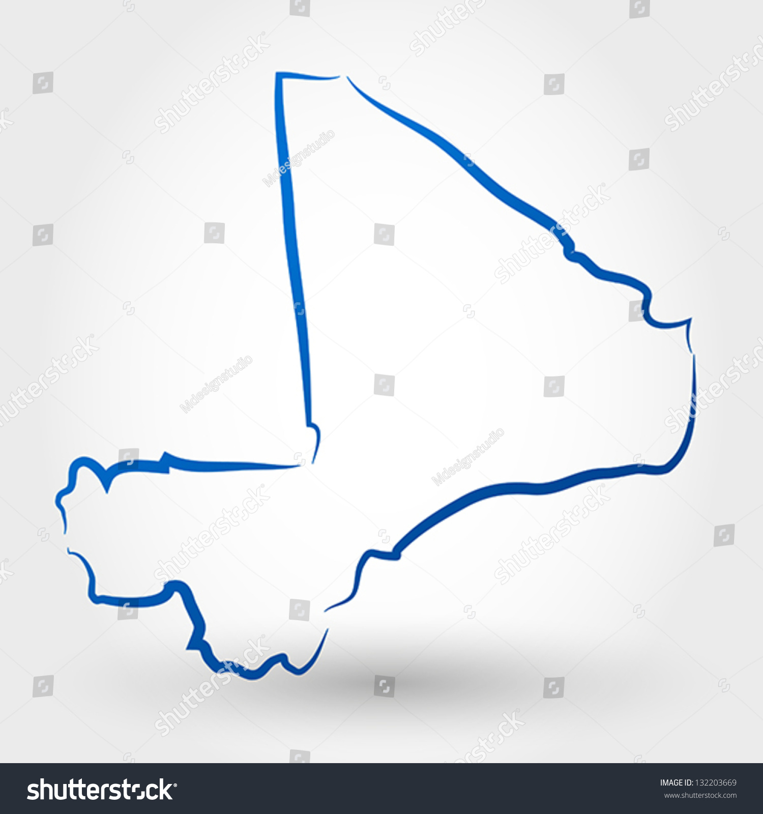 map of mali. map concept - Royalty Free Stock Vector 132203669 - Avopix.com