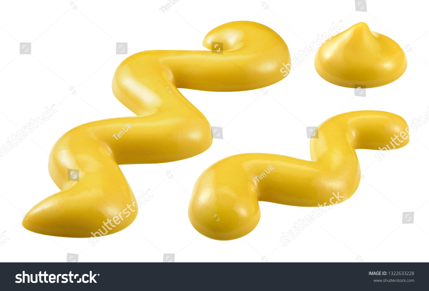 Mustard isolated. Mustard sauce. With clipping path. #1322633228