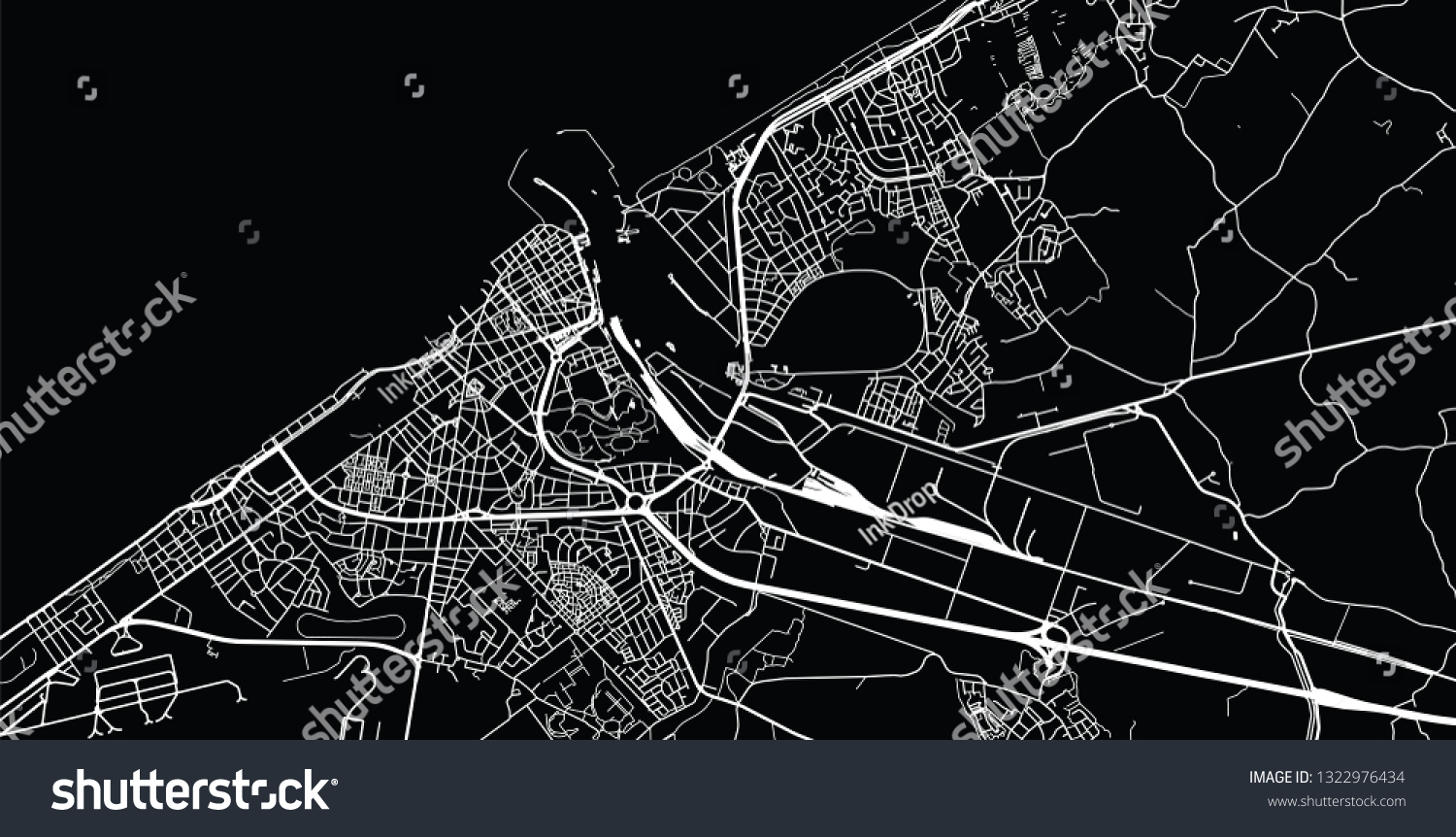 Urban Vector City Map Of Ostend Belgium Royalty Free Stock Vector   Avopix 1322976434 