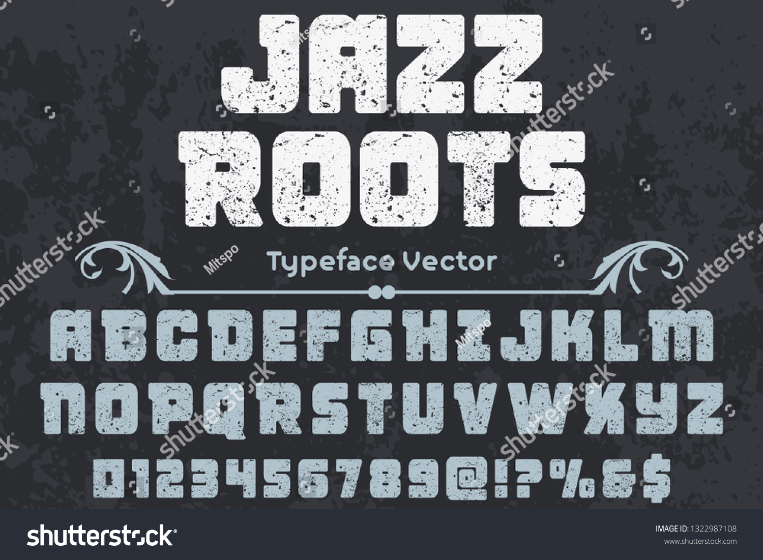 Font Typeface Vector Alphabet Design Named Jazz - Royalty Free Stock ...