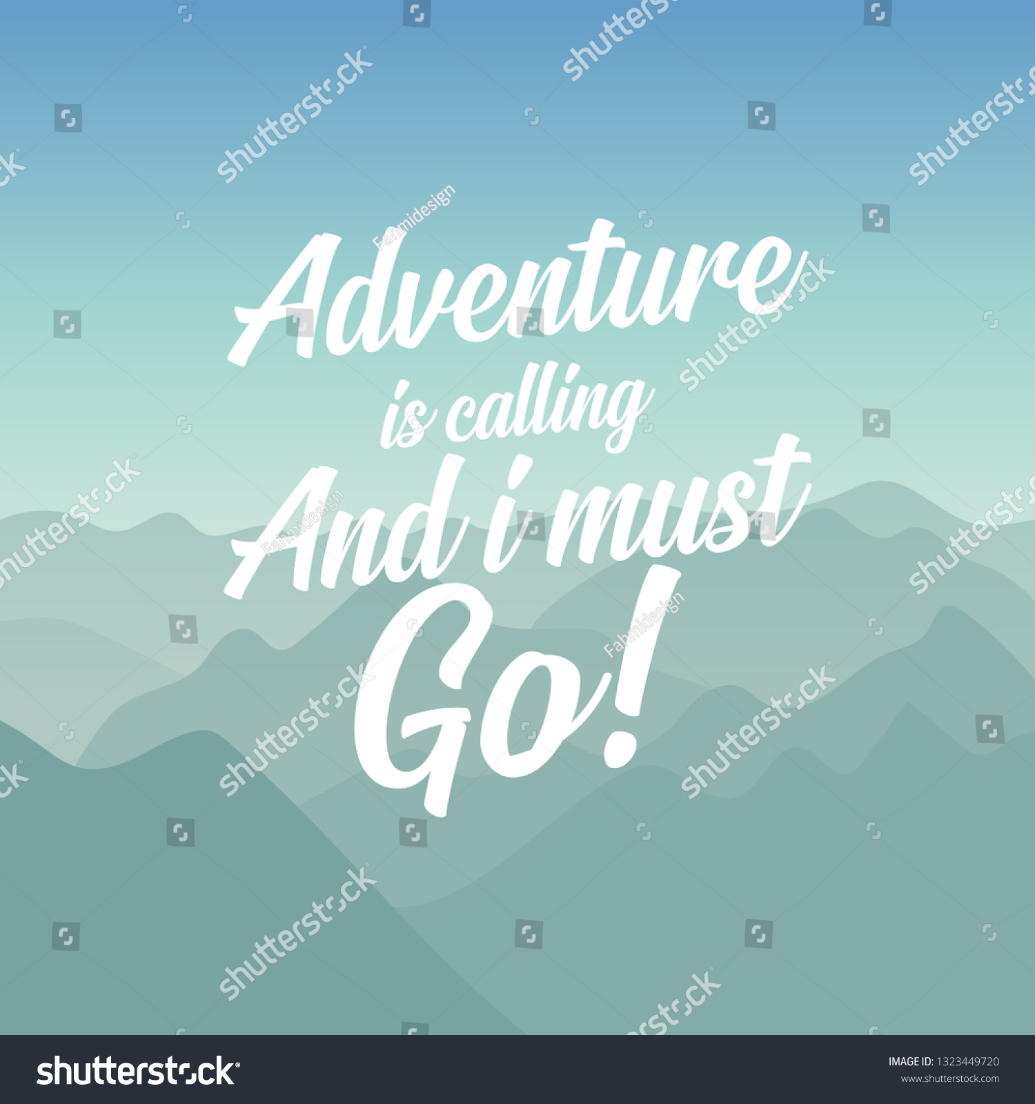 wilderness and nature exploration vintage poster - Royalty Free Stock ...