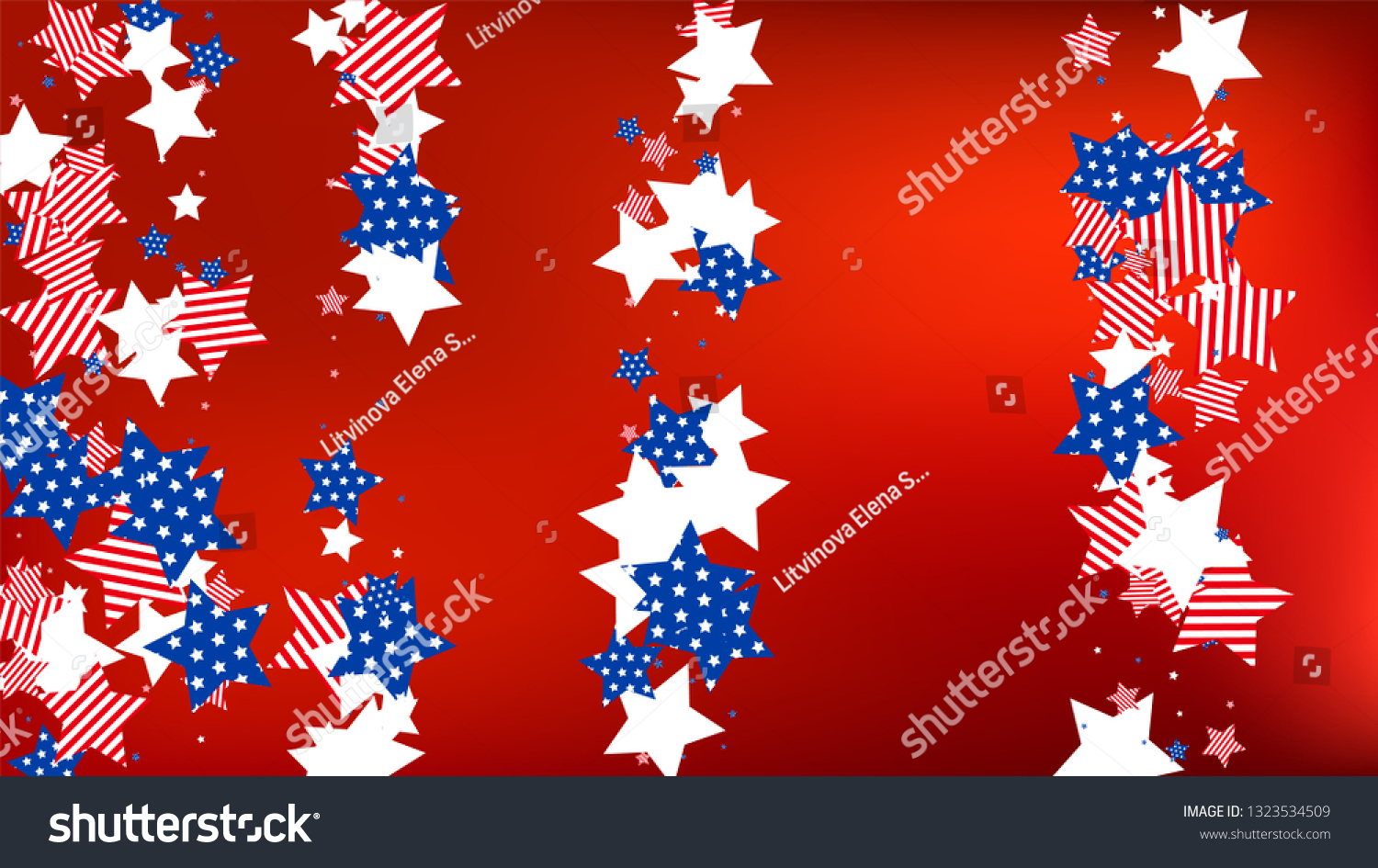 Colors of American Flag Red, Blue and White. Royalty Free Stock Vector 1323534509