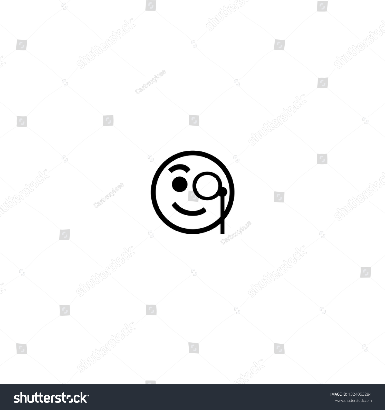 Face With Monocle Vector Emoji Happy Smiling Royalty Free Stock Vector Avopix Com