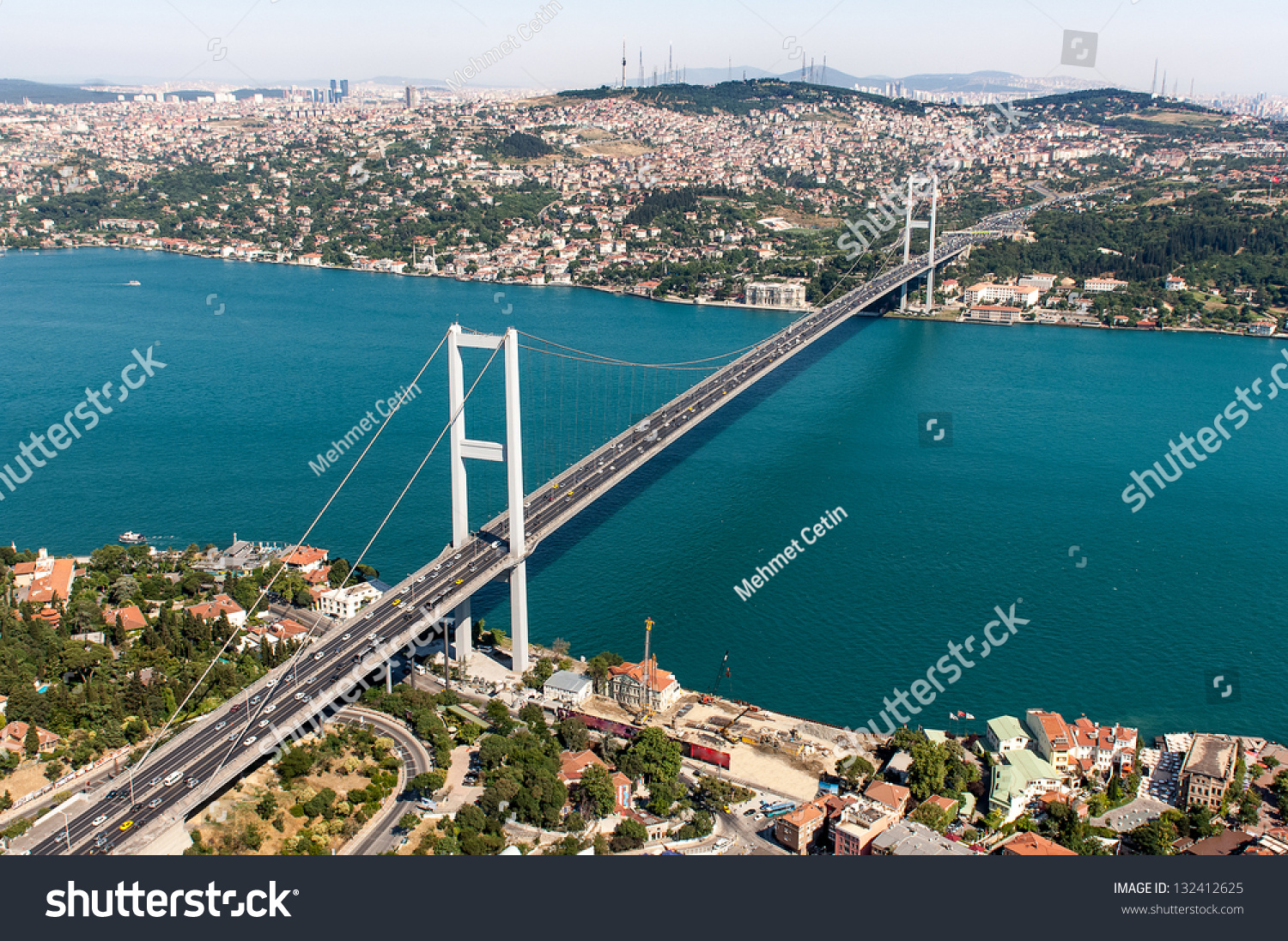 Bosphorus Bridge Istanbul, Turkey. Blue Turkey concept. #132412625
