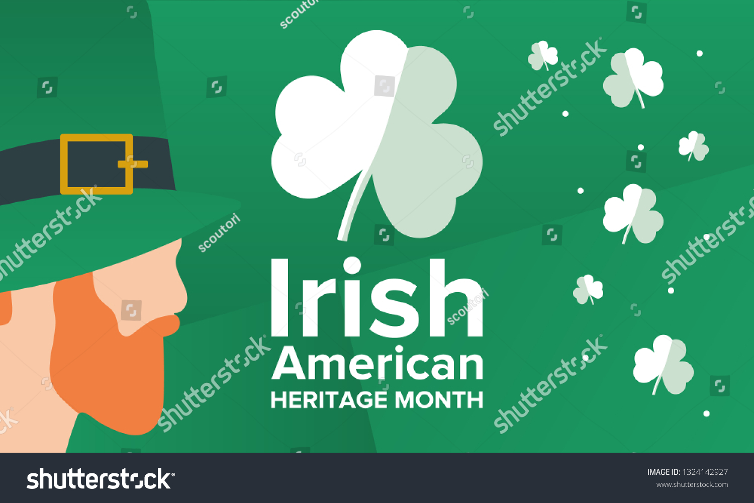 IrishAmerican Heritage Month. Annual celebrated Royalty Free Stock