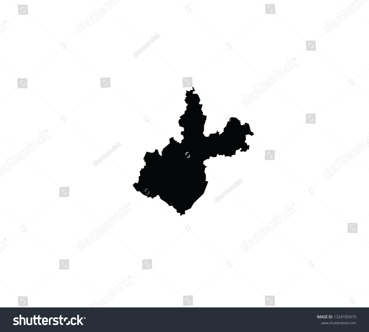 Irkutsk outline map Russia oblast region - Royalty Free Stock Vector ...