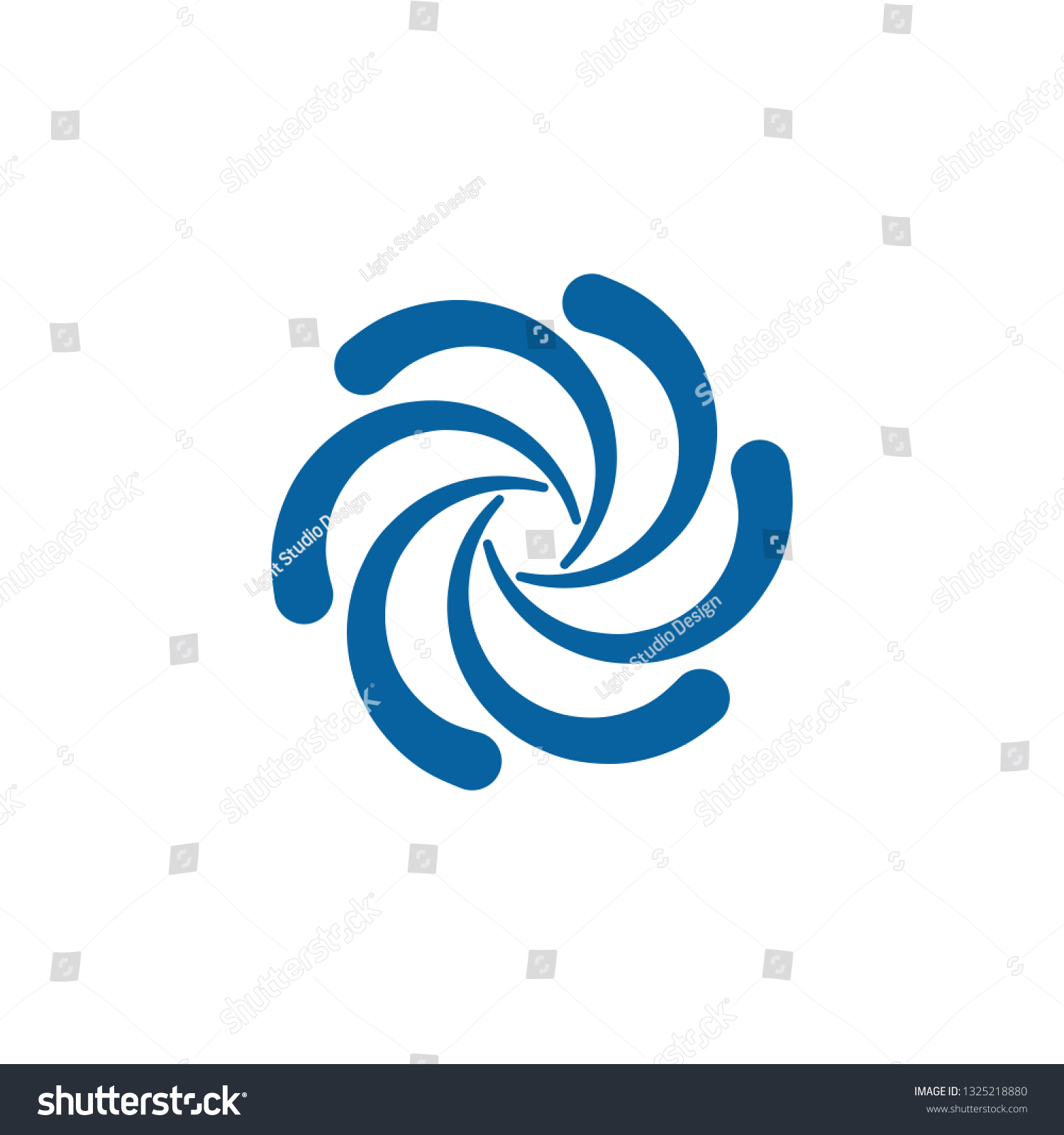 Abstract Swoosh Spinning Whirl Logo Template - Royalty Free Stock ...