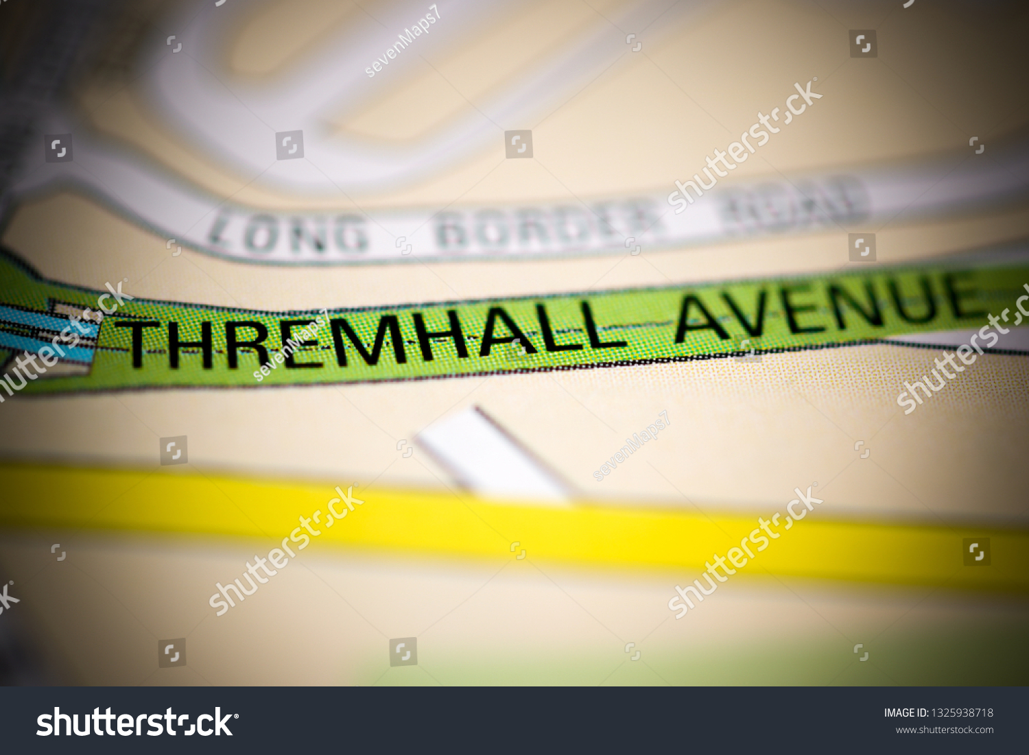 Thremhall Avenue. United Kingdom on a geography map #1325938718