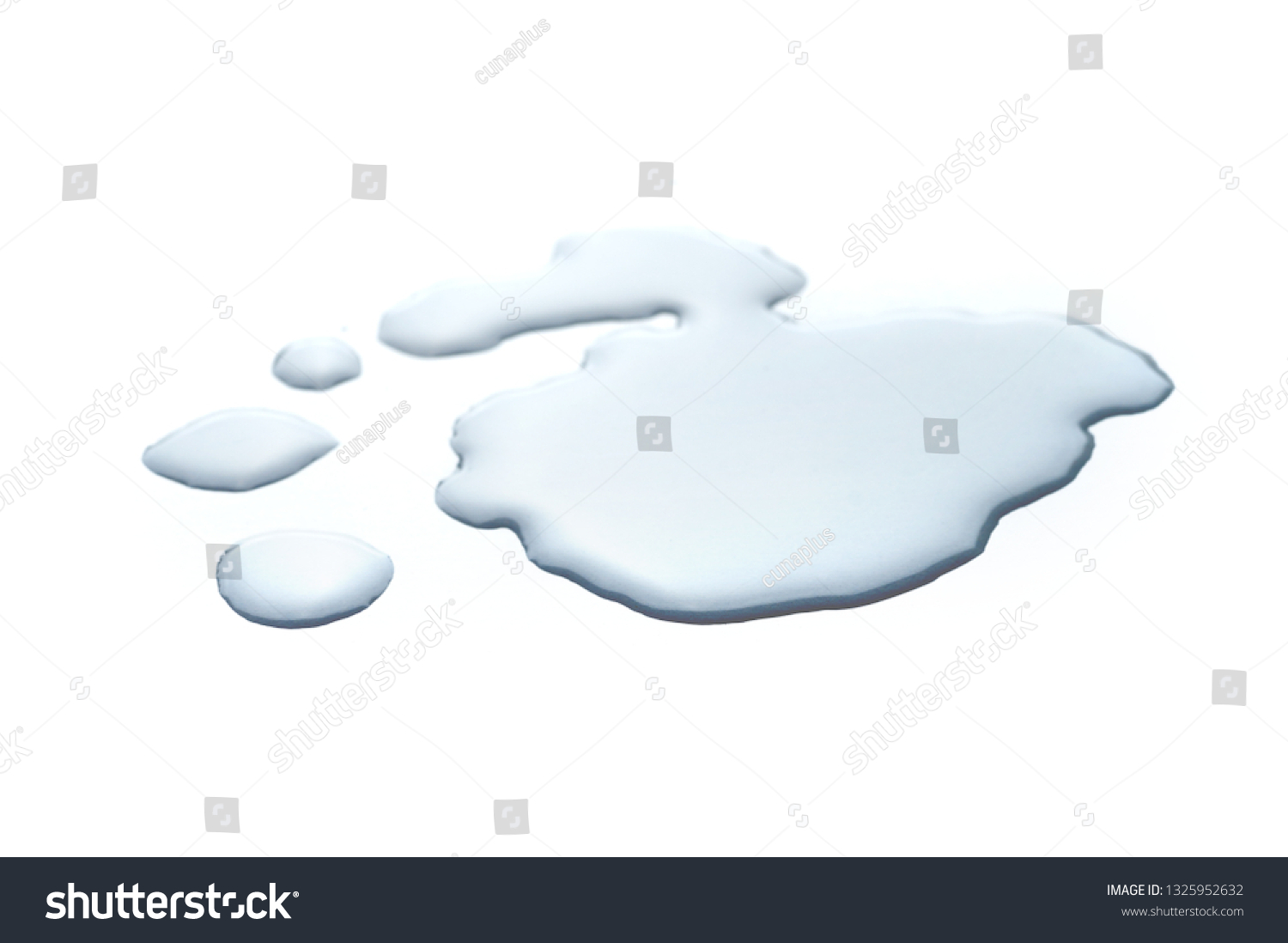 Water spilled on the floor with white background #1325952632