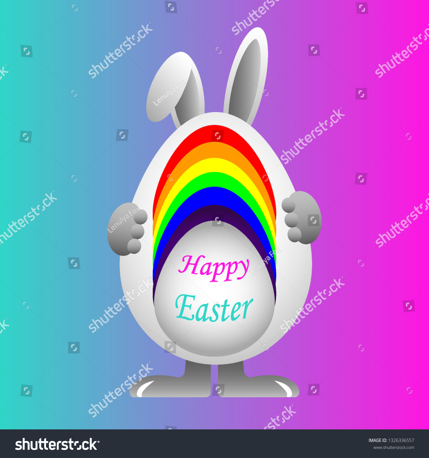 easter bunny with pride flag freedom Royalty Free Stock Vector