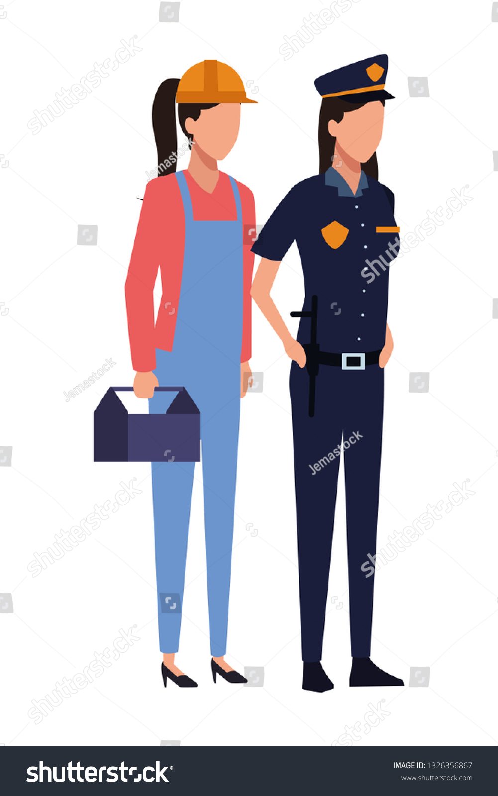 Jobs and professions avatar - Royalty Free Stock Vector 1326356867 ...