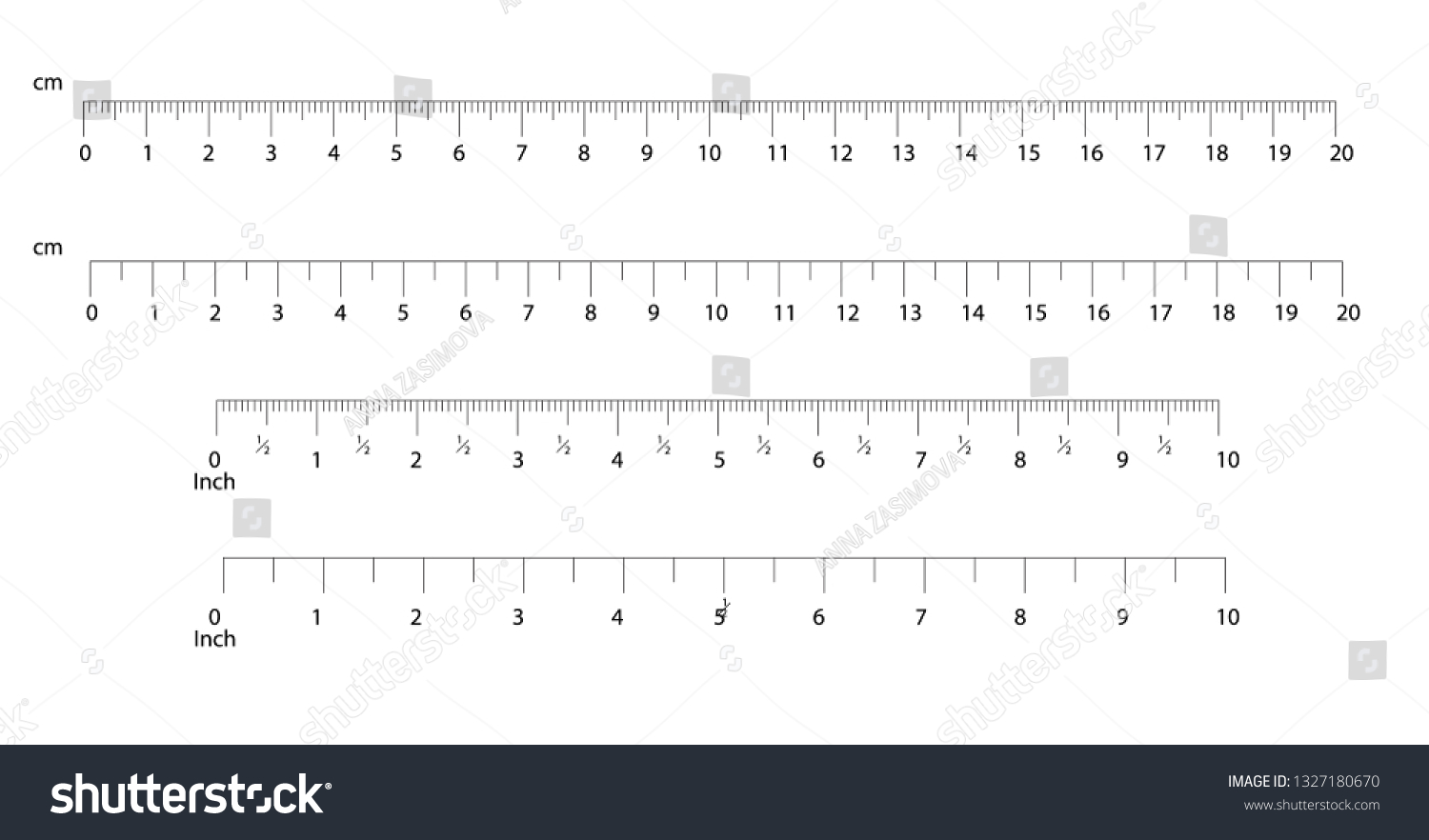 Inch and metric rulers. Centimeters and inches - Royalty Free Stock ...