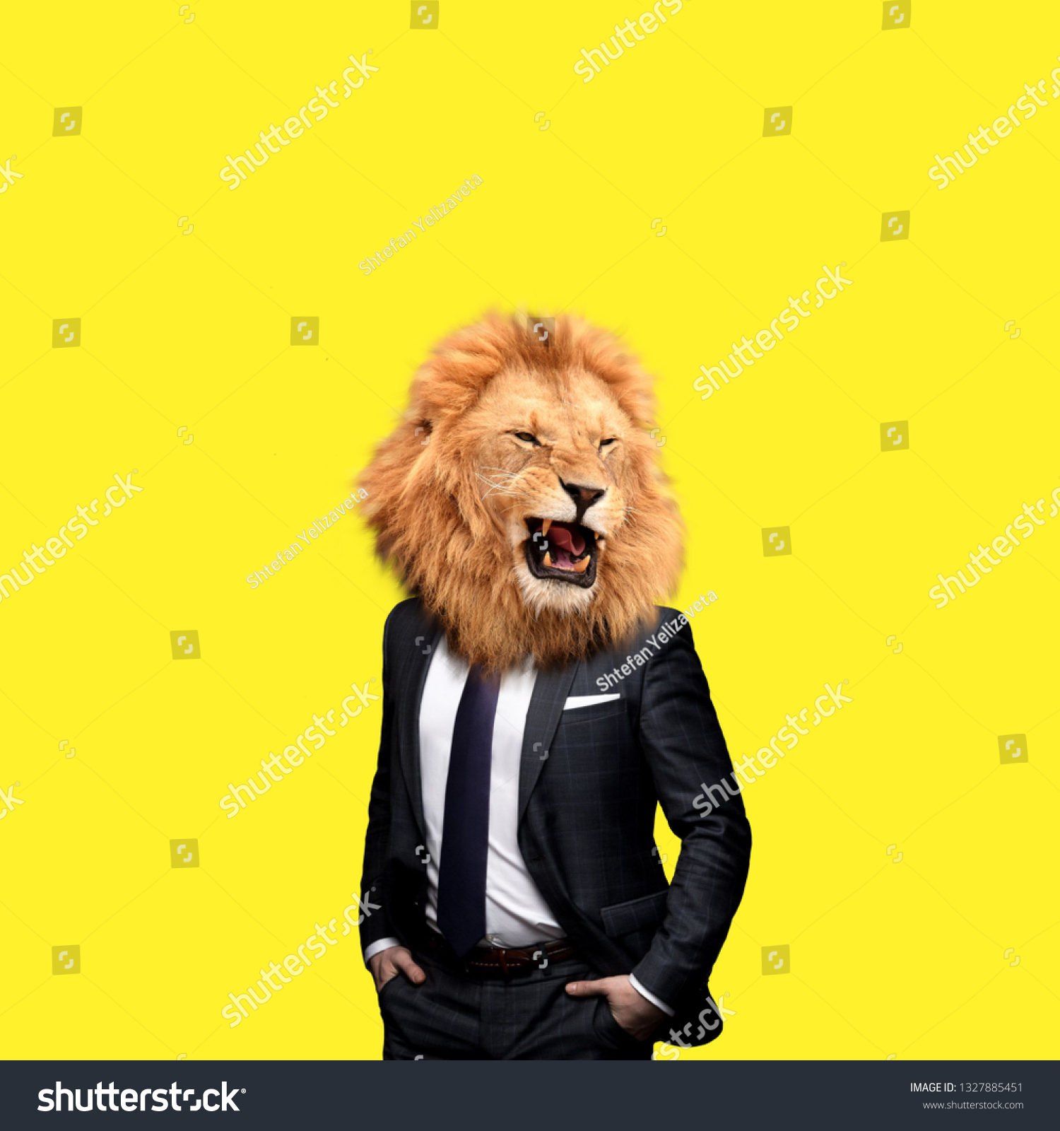 Contemporary art college, man in the form of a lion
 #1327885451