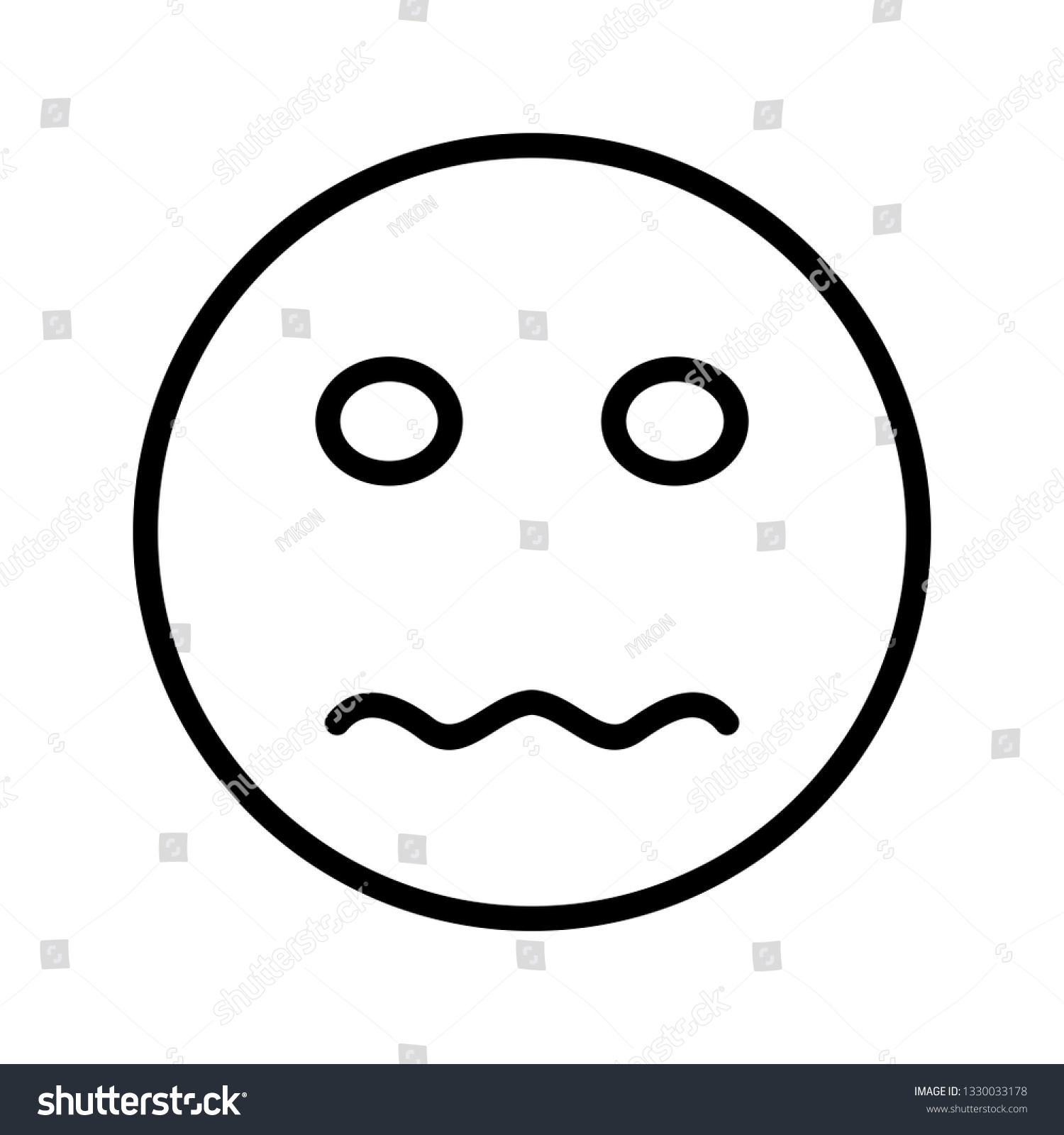 Illustration Nervous Emoji Icon - Royalty Free Stock Photo 1330033178 ...