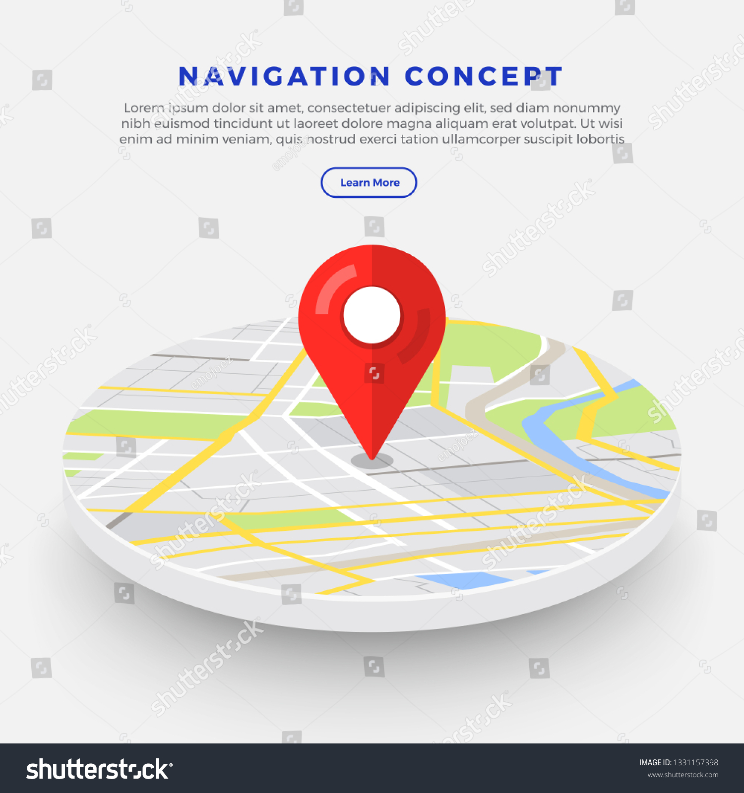 Illustrations design concept location maps with - Royalty Free Stock ...