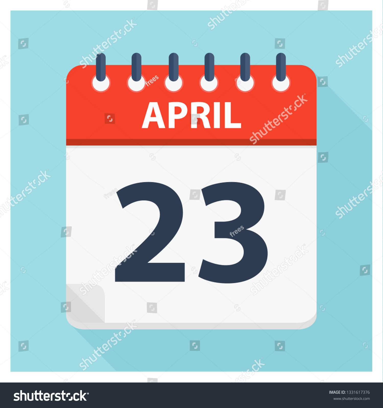 April 23 - Calendar Icon - Calendar design - Royalty Free Stock Vector ...