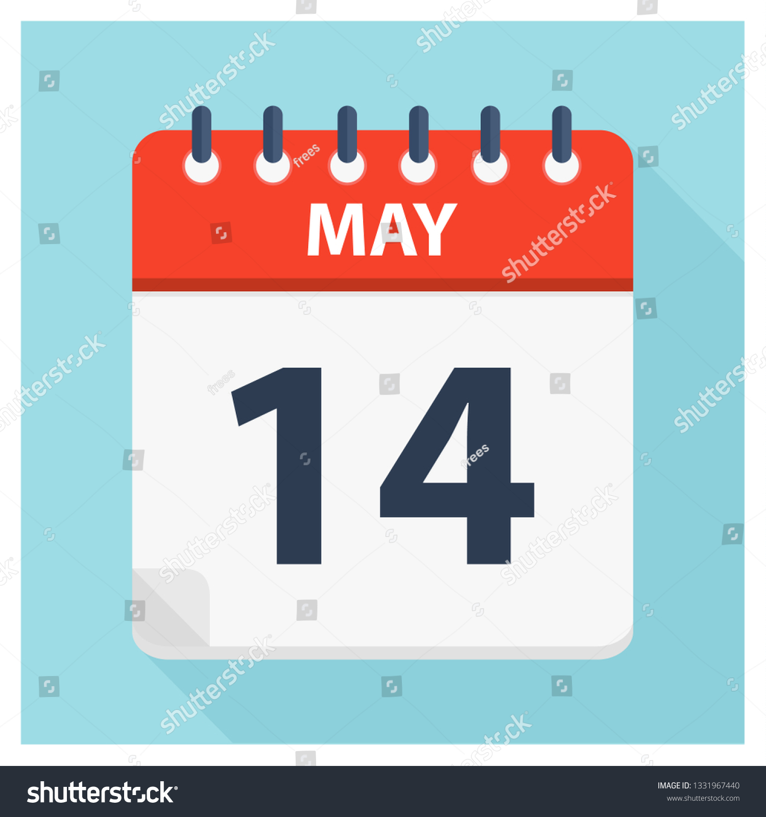 May 14 Calendar Icon Calendar design Royalty Free Stock Vector