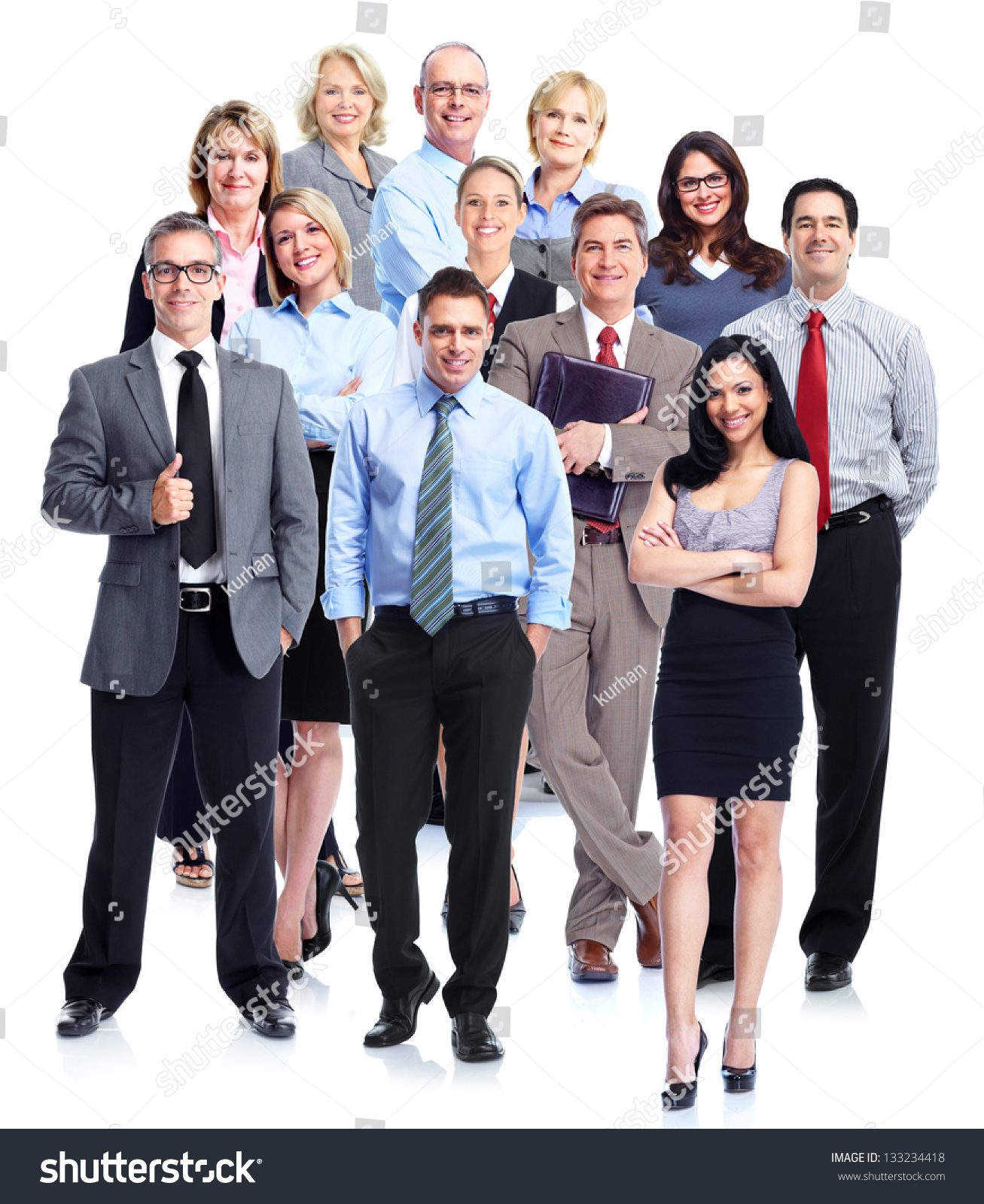 Group of business people. Business team. Isolated over white background. #133234418