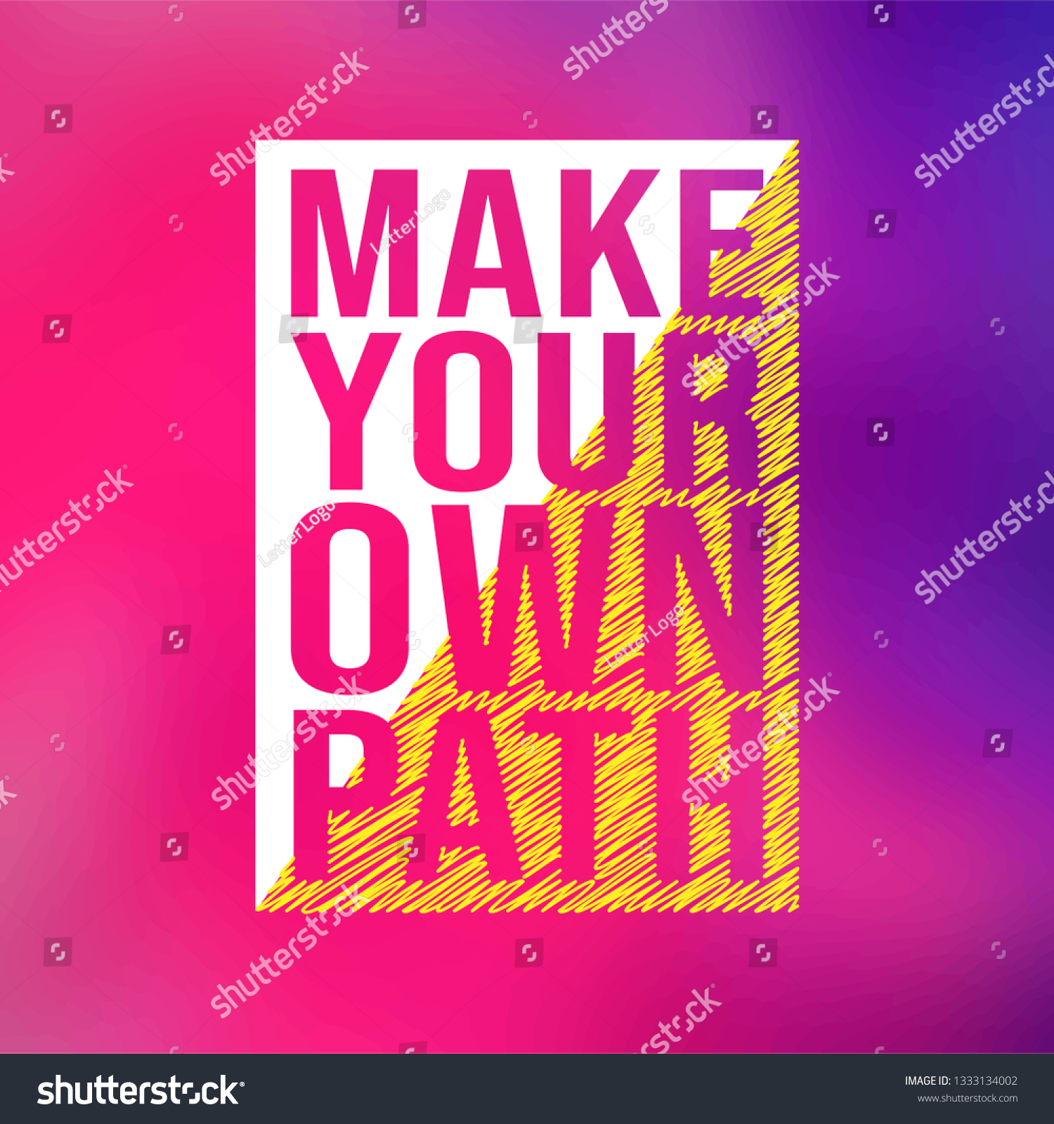 make your own path. Life quote with modern - Royalty Free Stock Vector ...