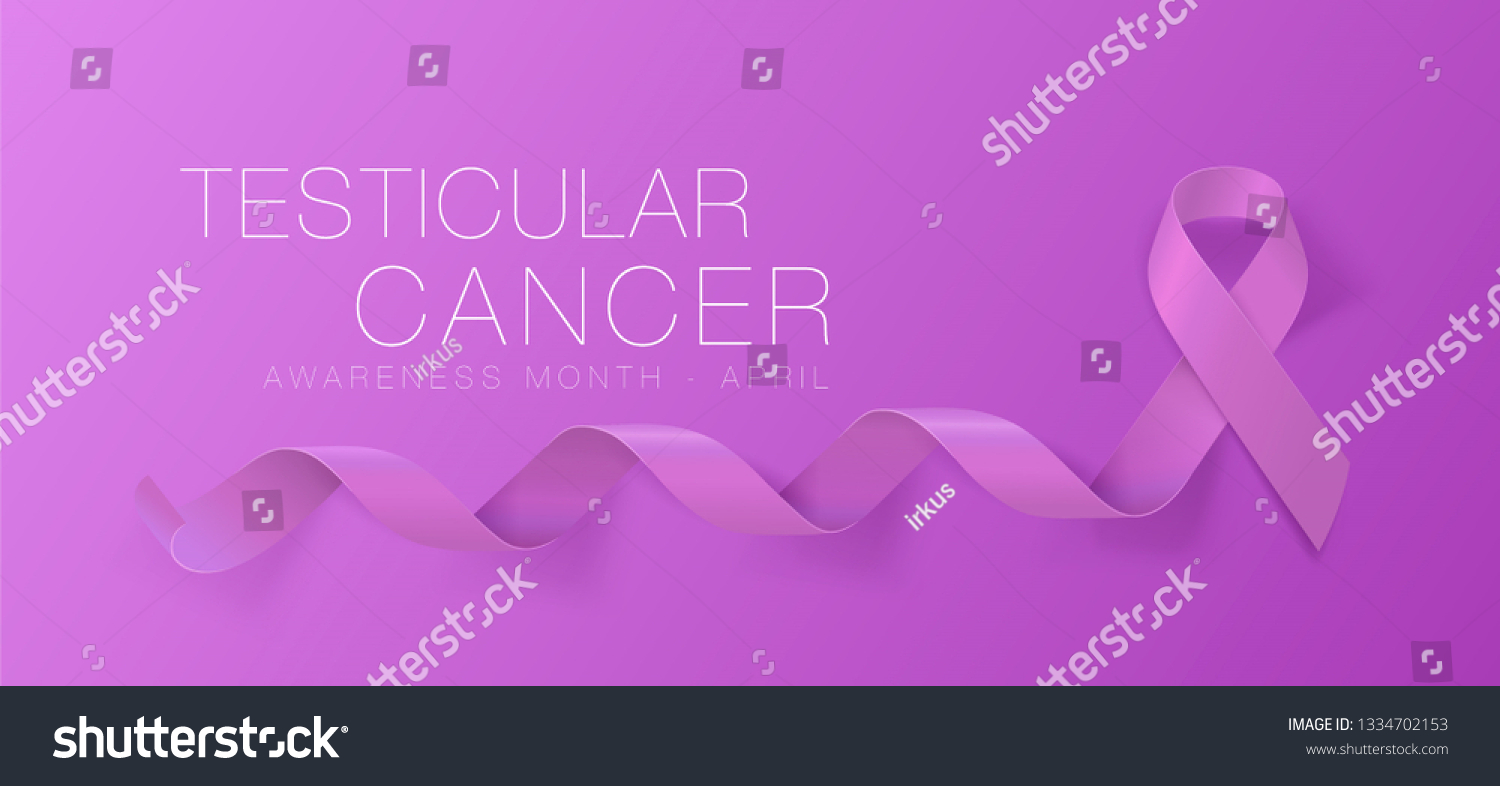 Testicular Cancer Awareness Calligraphy Poster Royalty Free Stock