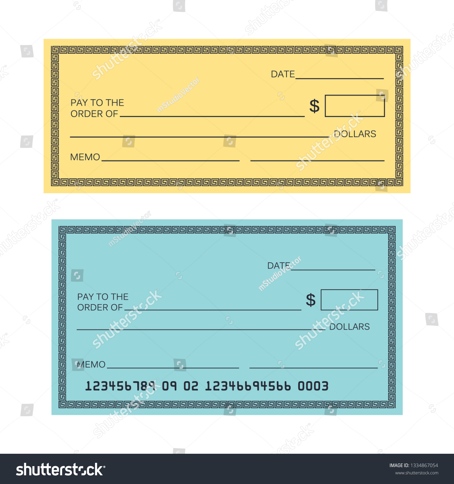Blank check template. Check template. Banking - Royalty Free Stock ...