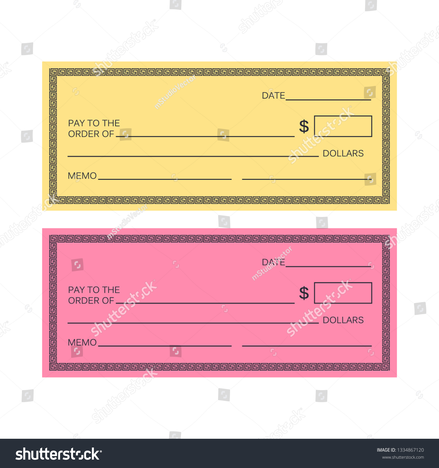 Blank check template. Check template. Banking check template #1334867120