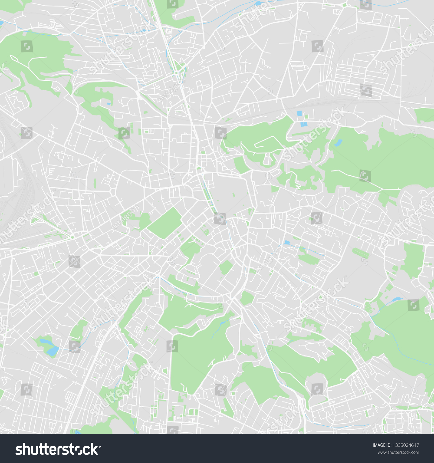 Downtown vector map of Lviv, Ukraine. This - Royalty Free Stock Vector ...