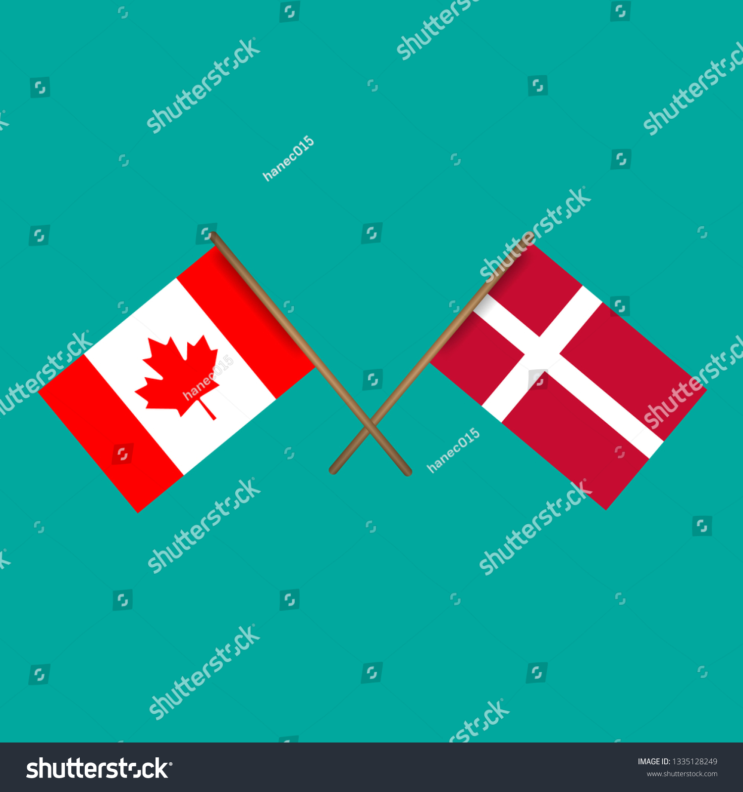 Canada and Denmark crossed flags.Language - Royalty Free Stock Vector ...