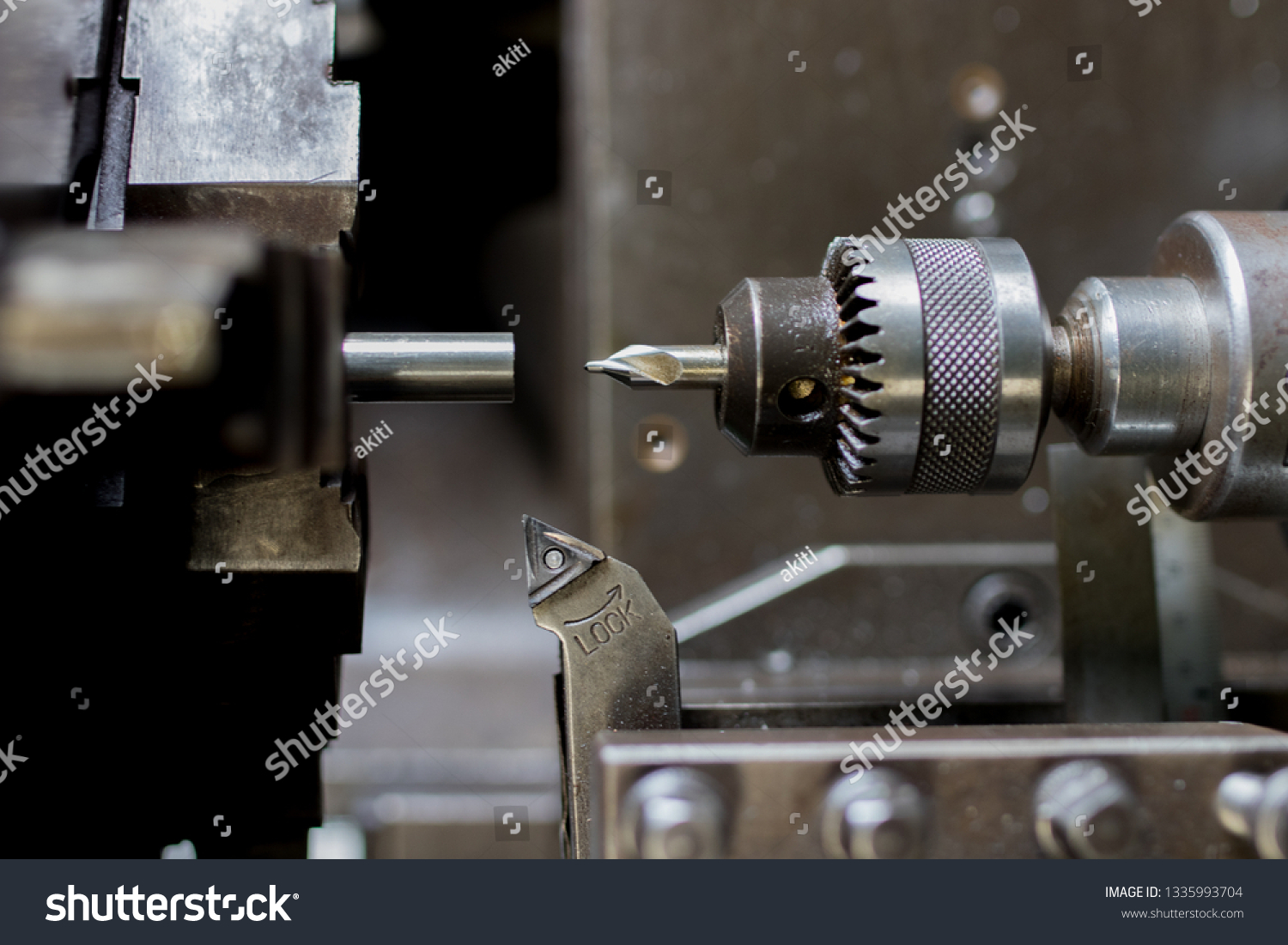 Part machining with lathe #1335993704