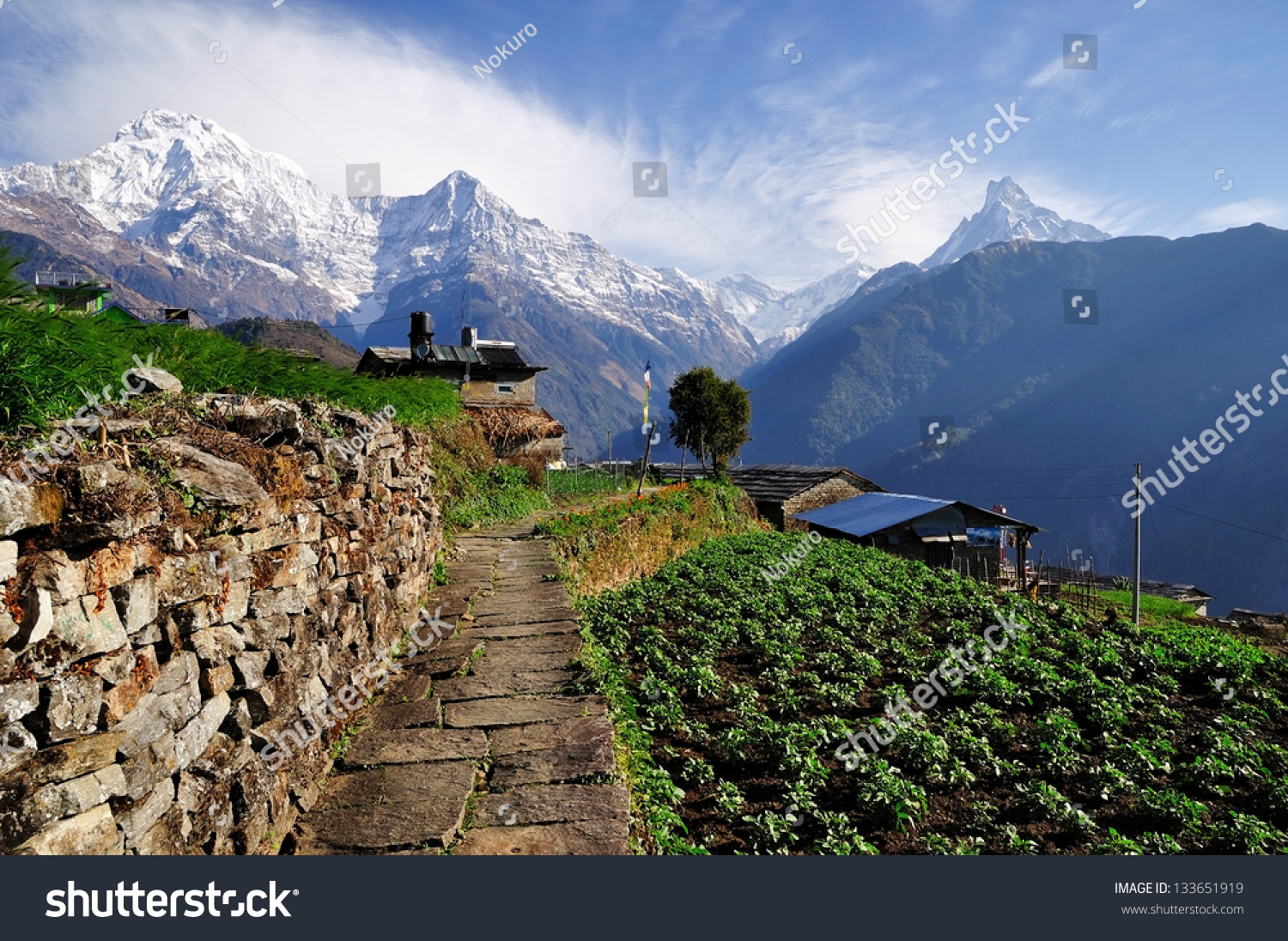 Annapurna Mountain View from Village #133651919