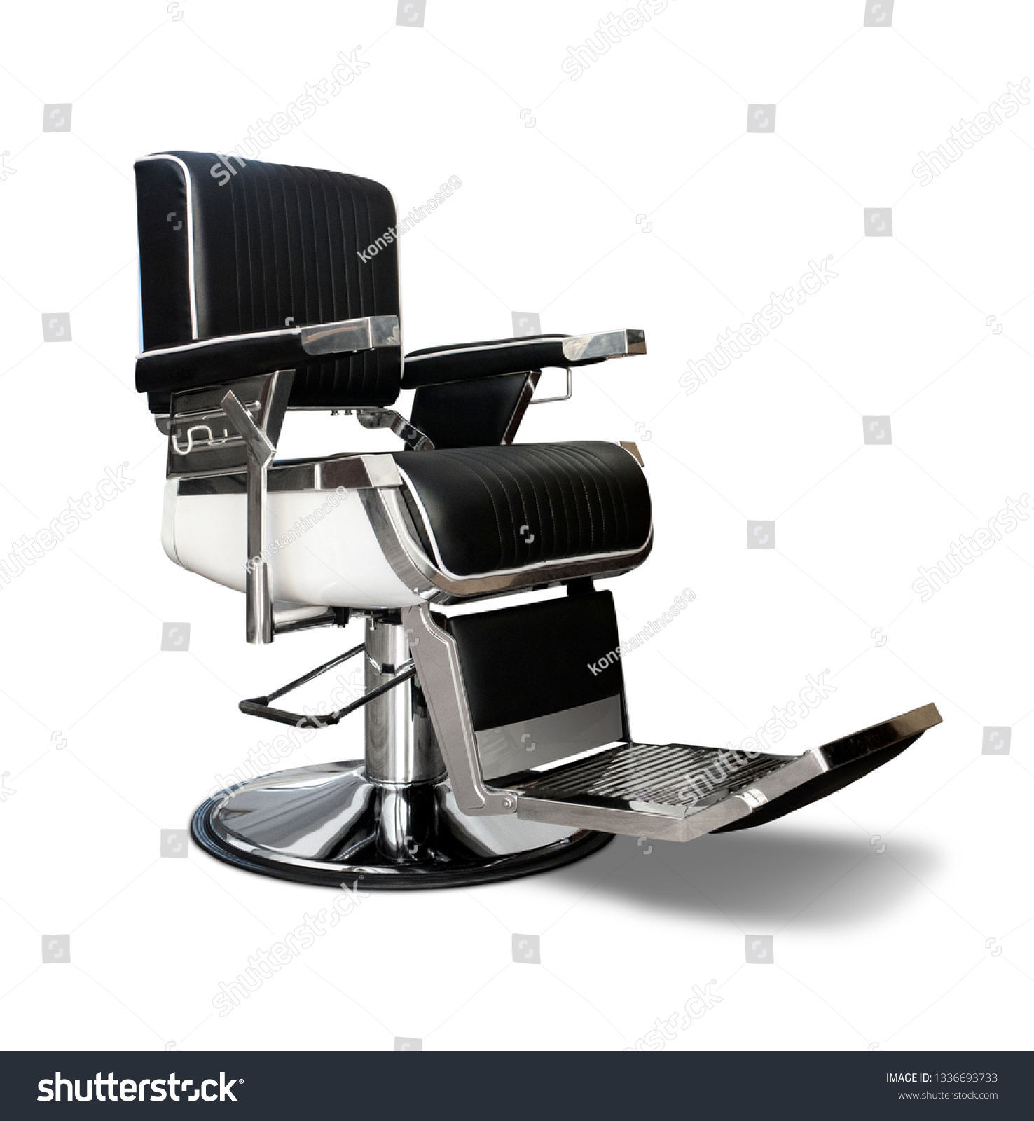 Barber chair isolated on white background	
 #1336693733