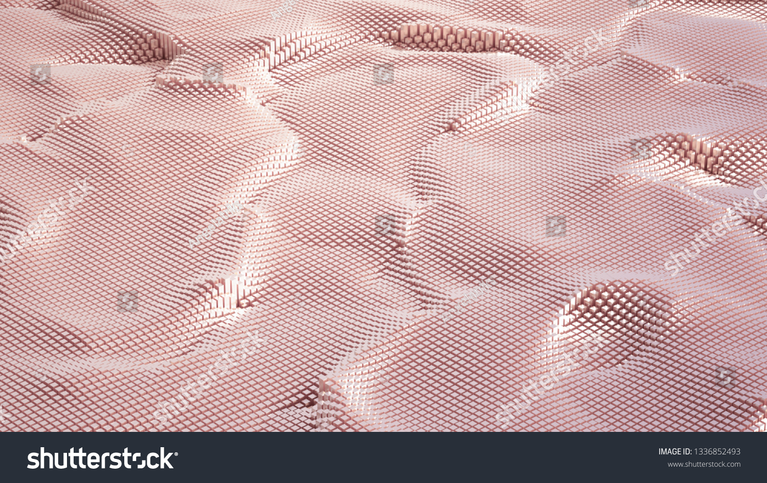 Abstract geometry background. 3d illustration, 3d rendering. #1336852493