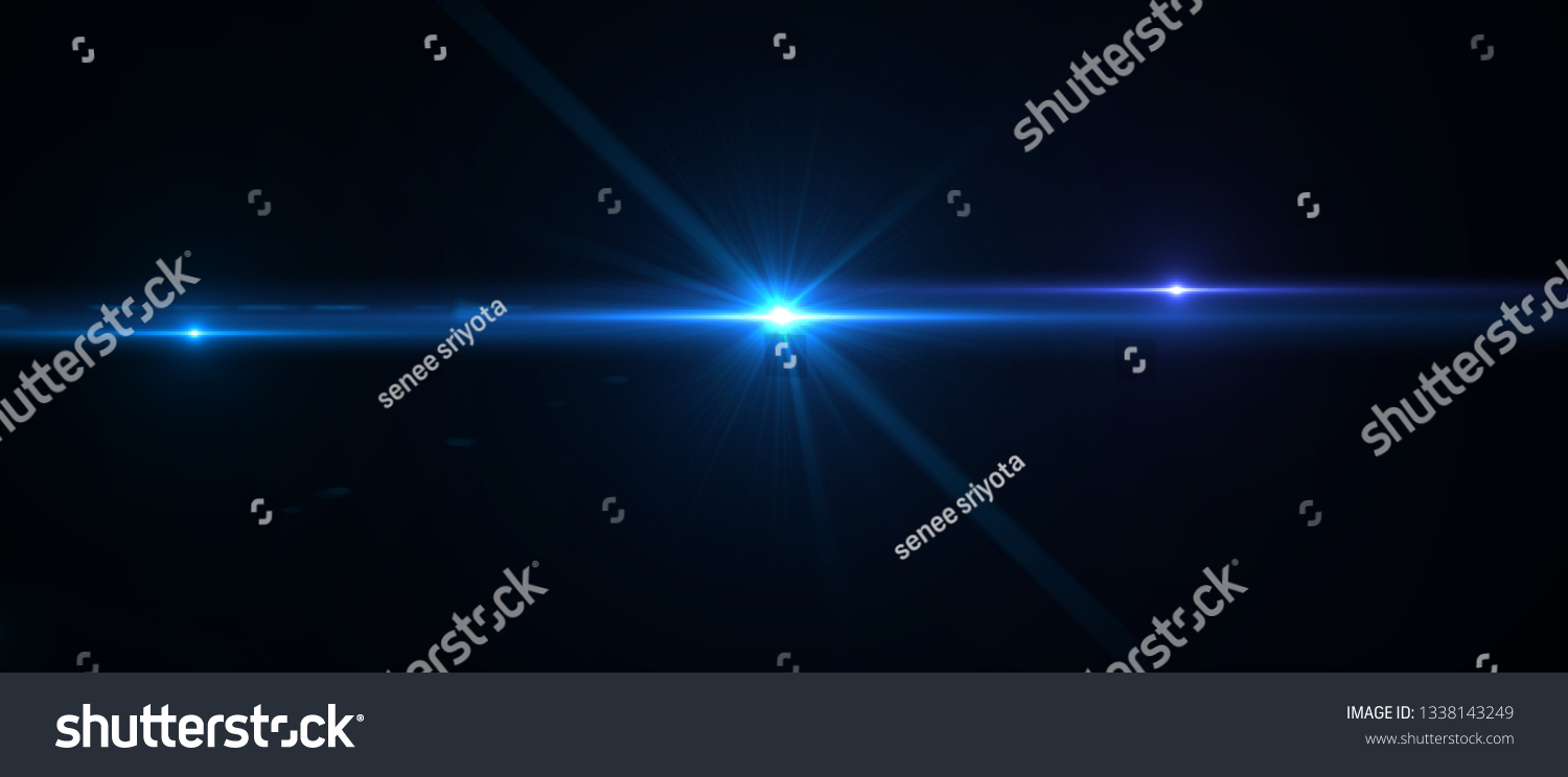 abstract of lighting for background. digital lens flare in dark #1338143249