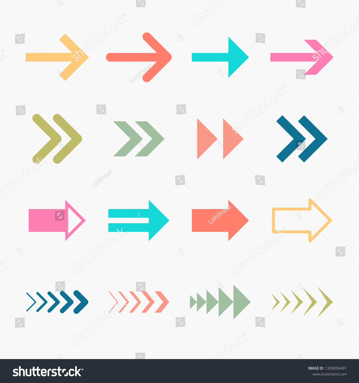 ARROWS VECTOR COLLECTION - Royalty Free Stock Vector 1339056491 ...