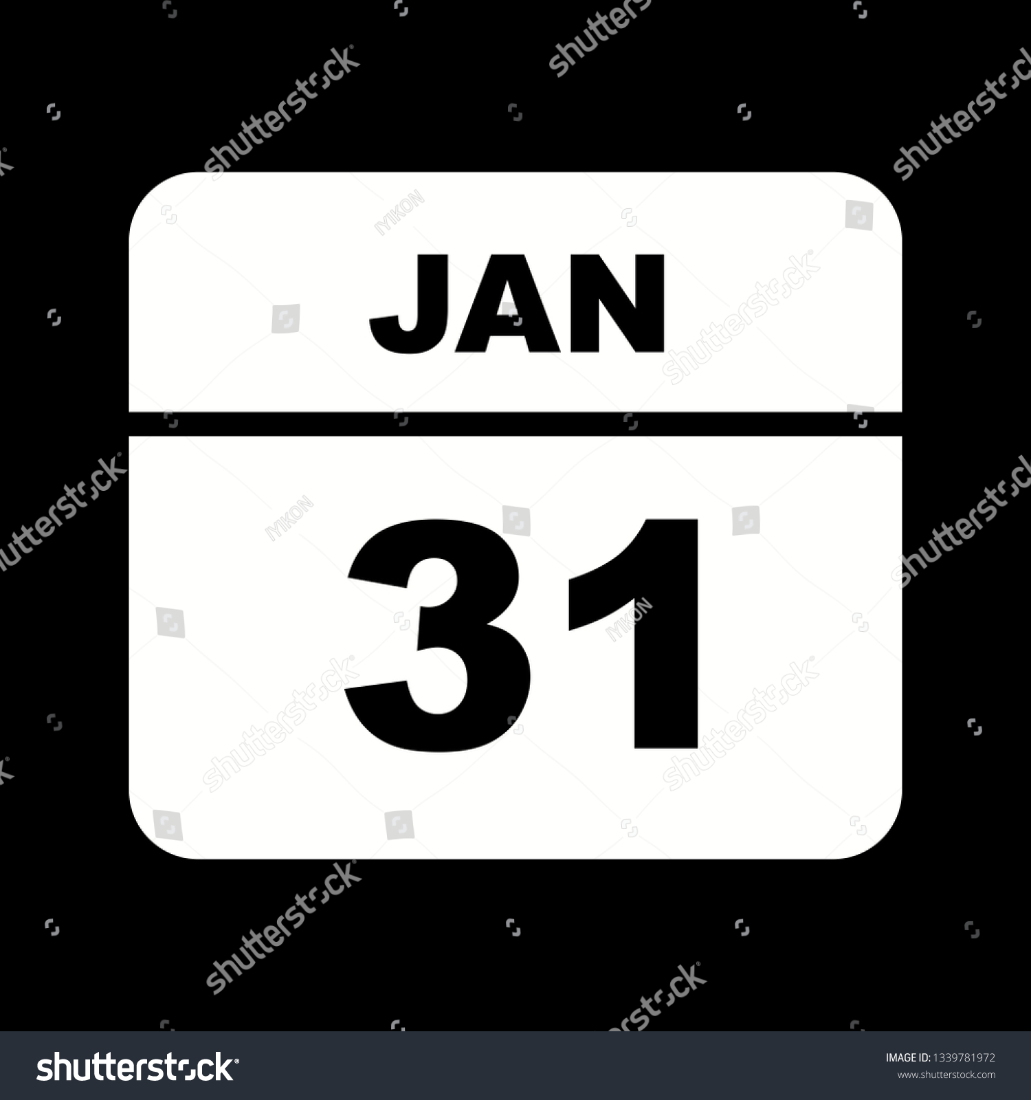 January 31st Date on a Single Day Calendar - Royalty Free Stock Photo ...