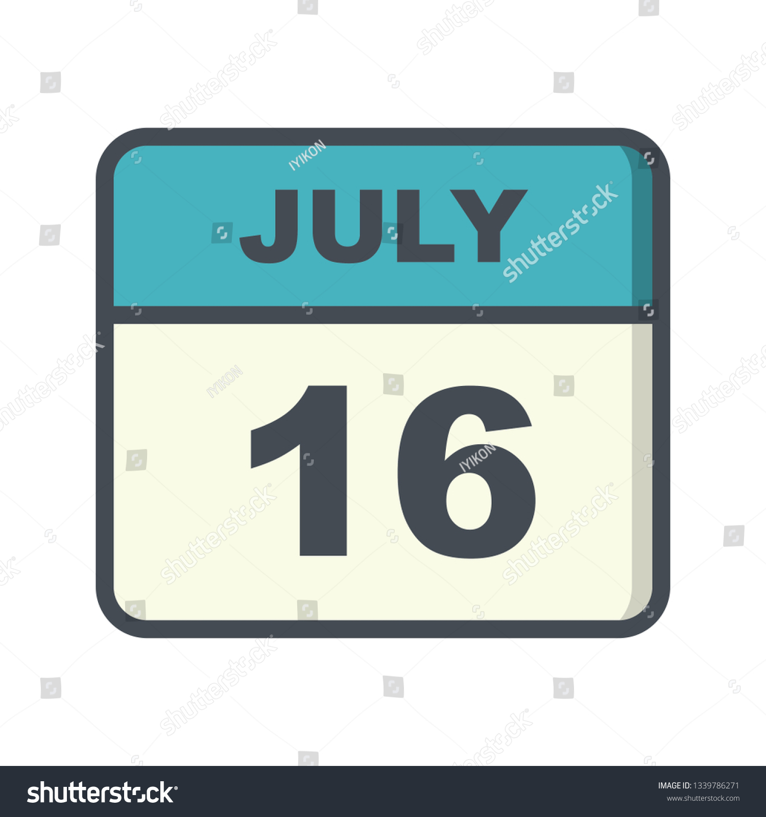 July 16th Date on a Single Day Calendar - Royalty Free Stock Photo ...