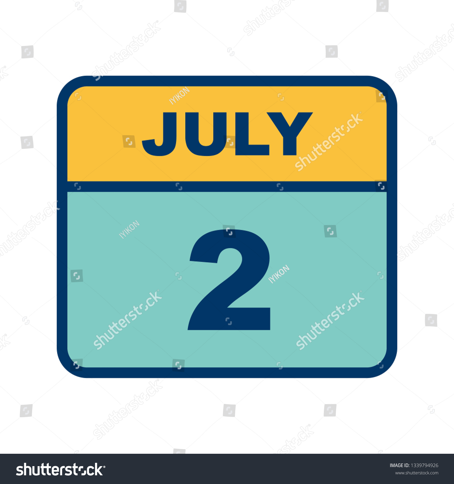 July 2nd Date on a Single Day Calendar - Royalty Free Stock Photo ...