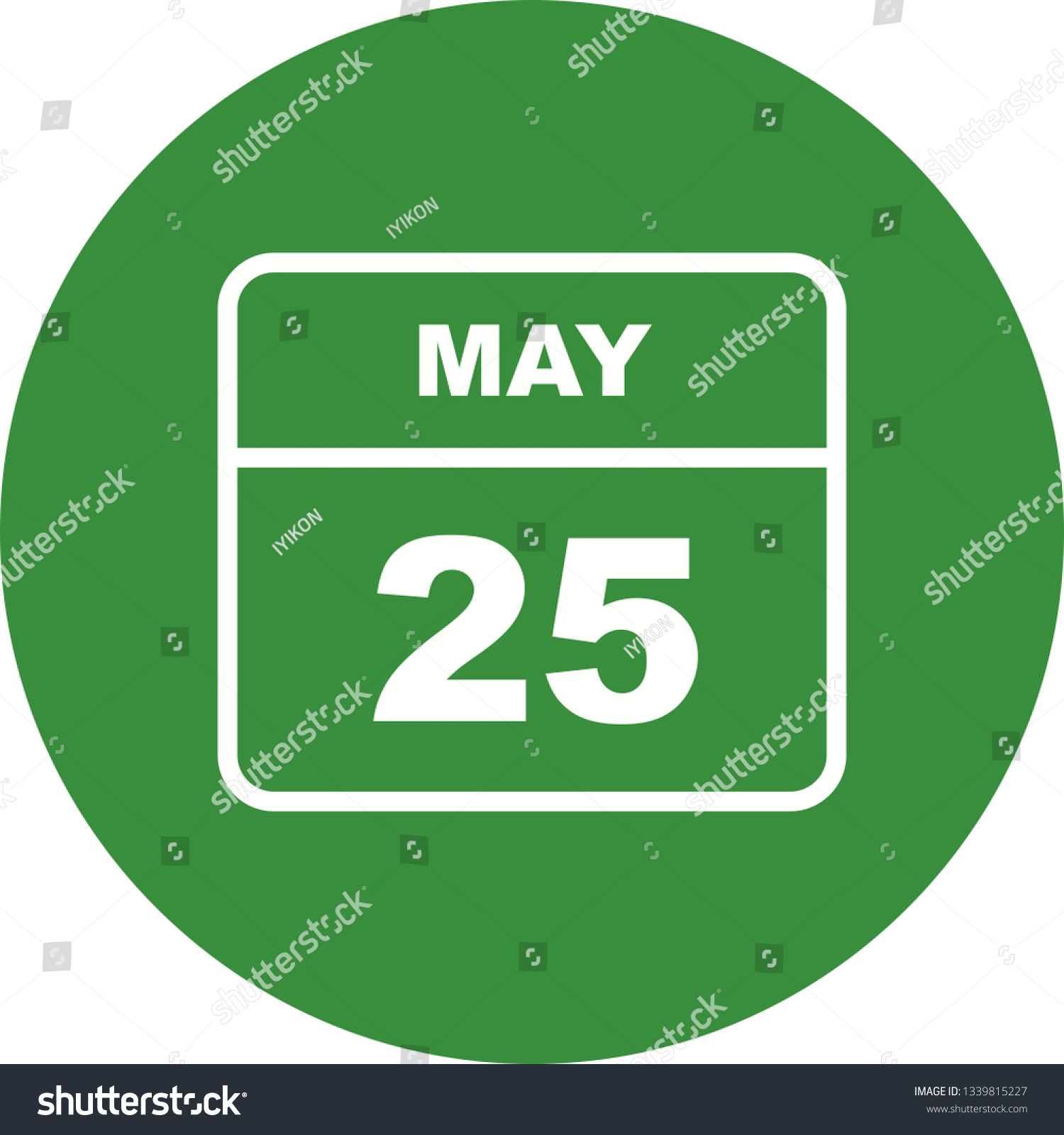 May 25th Date on a Single Day Calendar Royalty Free Stock Photo