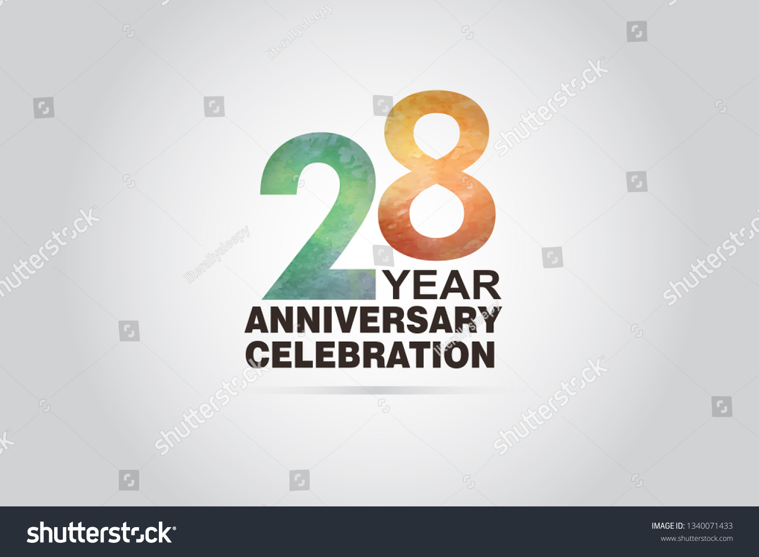 28 year anniversary celebration logotype with - Royalty Free Stock ...