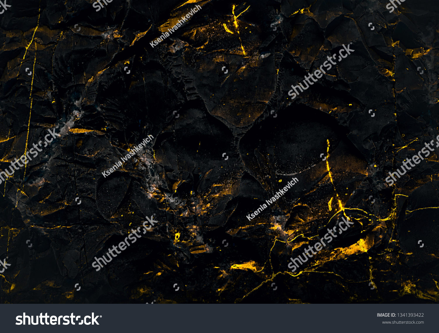 Dark Backgrounds. Wall abstraction. Lava. Paint spots. Rock surface with cracks. Rock backgrounds. Abstract texture. Rock texture. Stone background. Stone texture. Structure.  #1341393422